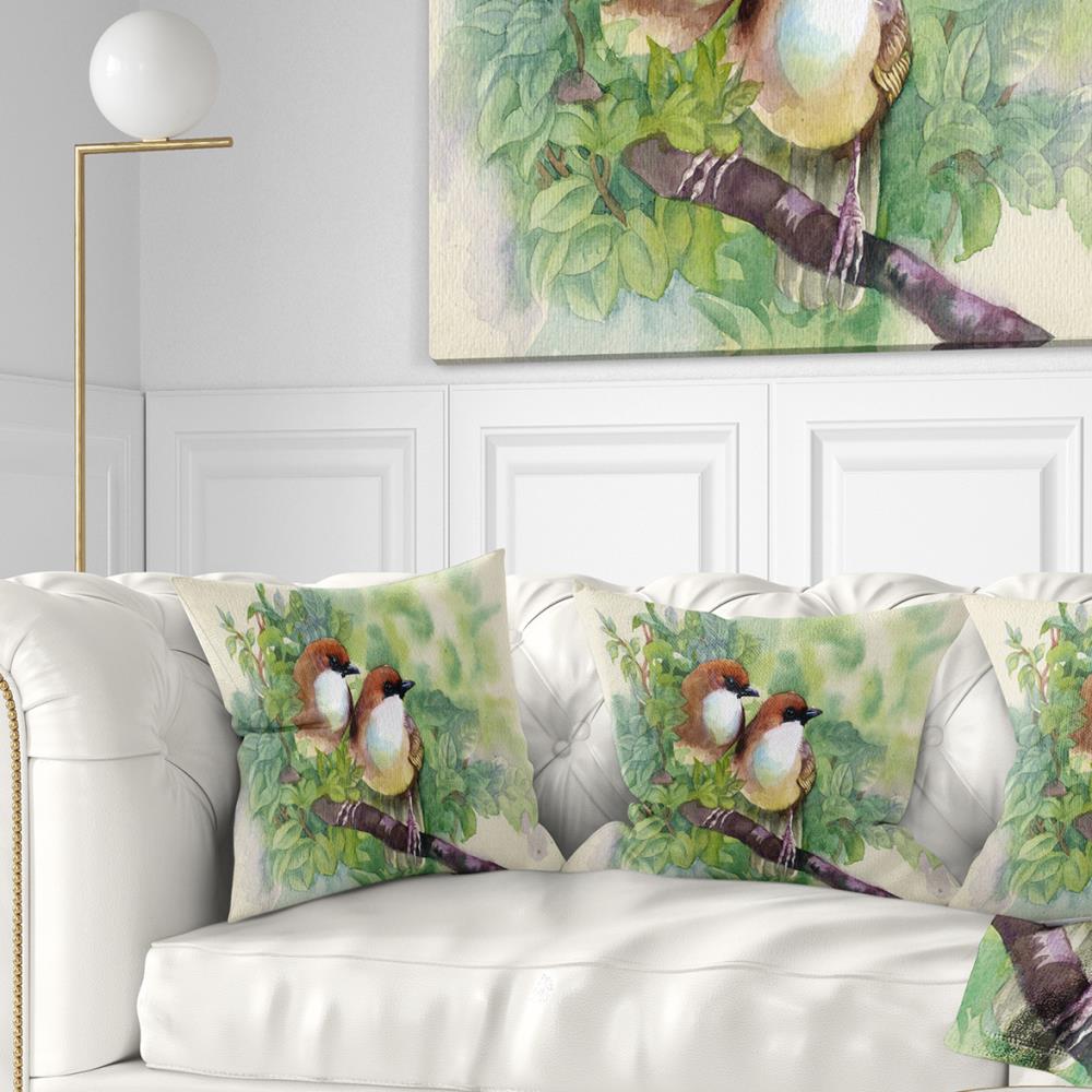 Designart CU7494-16-16 16-in x 16-in Green Indoor Decorative Pillow