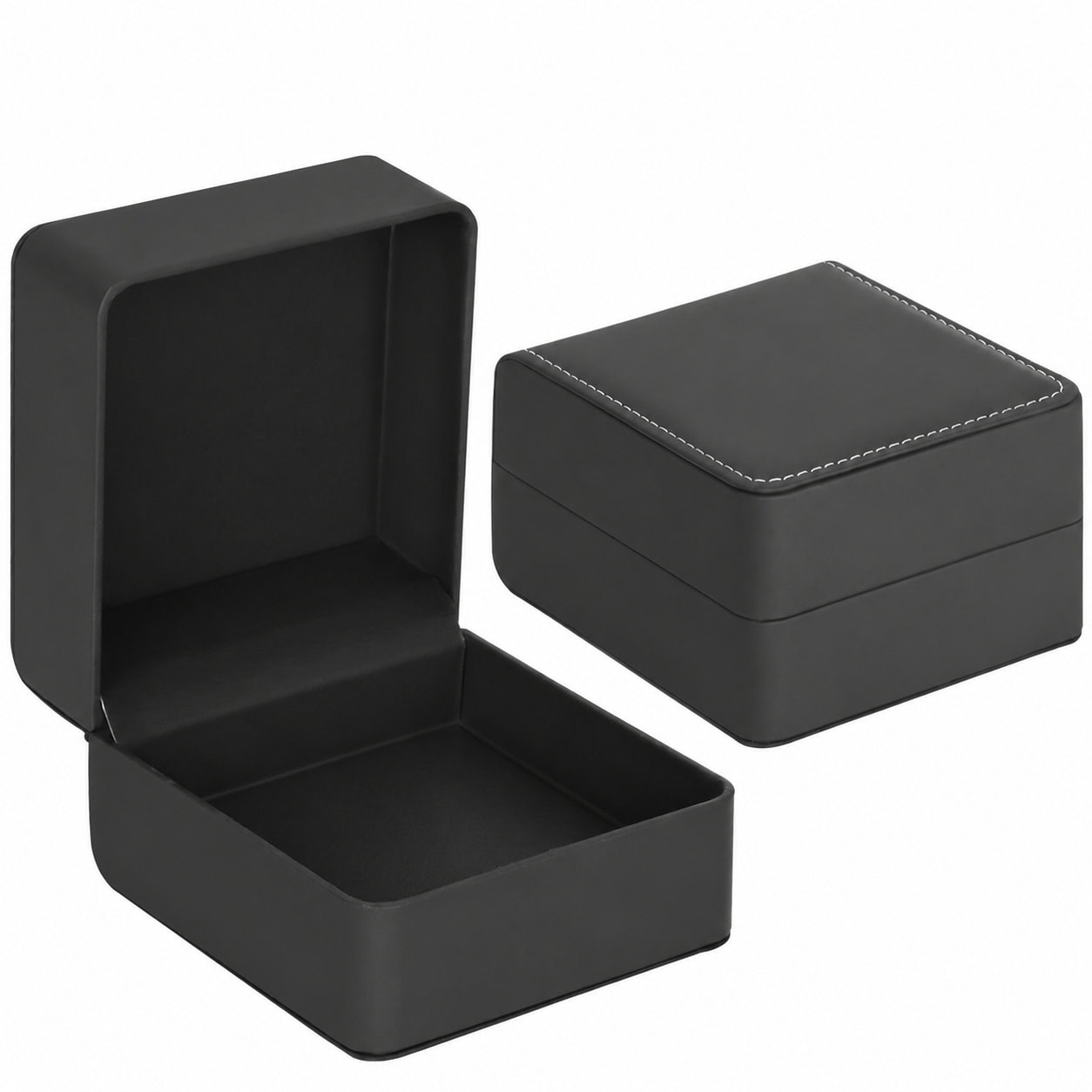 Etokfoks  Luxury Series Black PU Leather Single Watch Case with Removable Pillow Travel Jewelry Display Organizer Holder