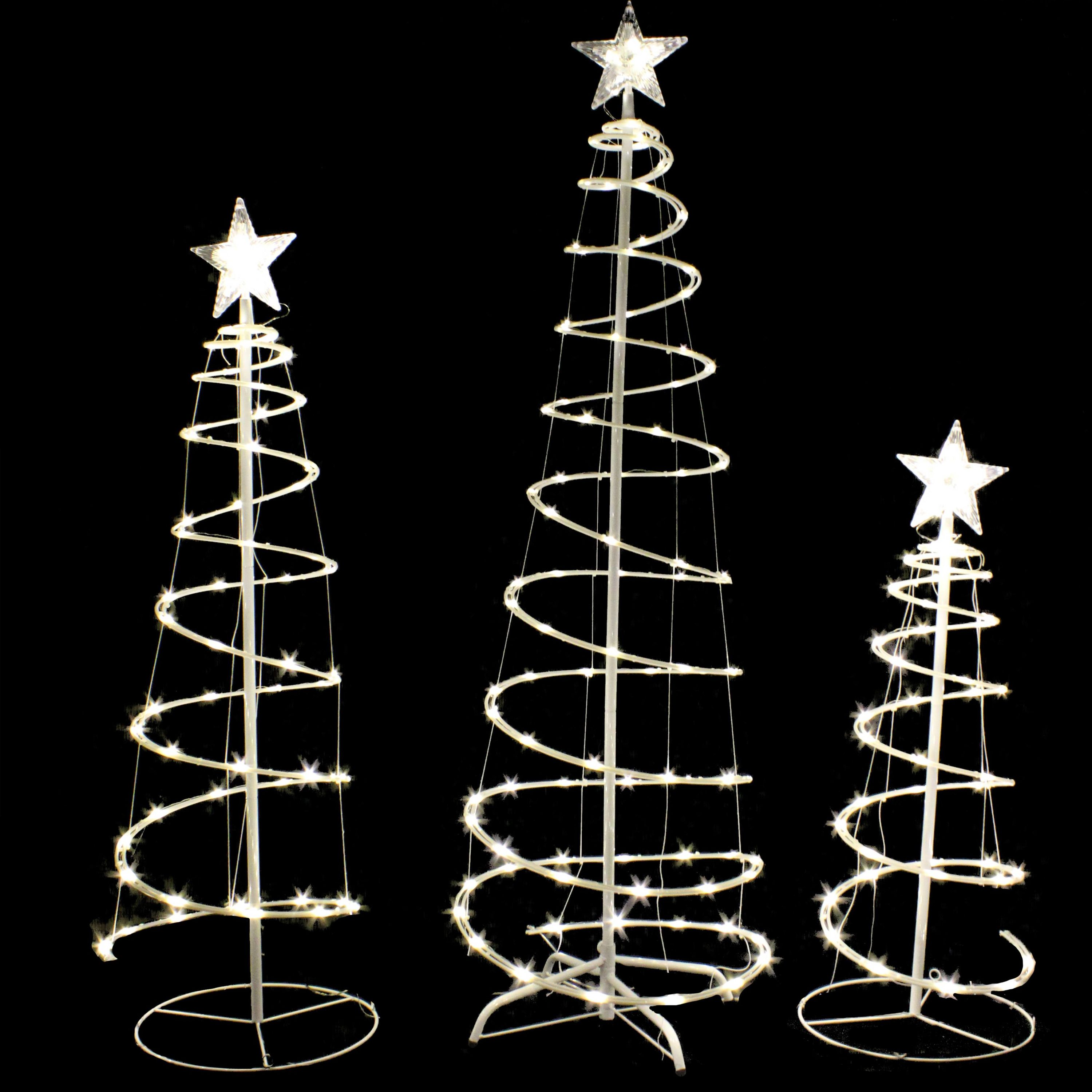 Spiral white wire christmas tree on Craiyon