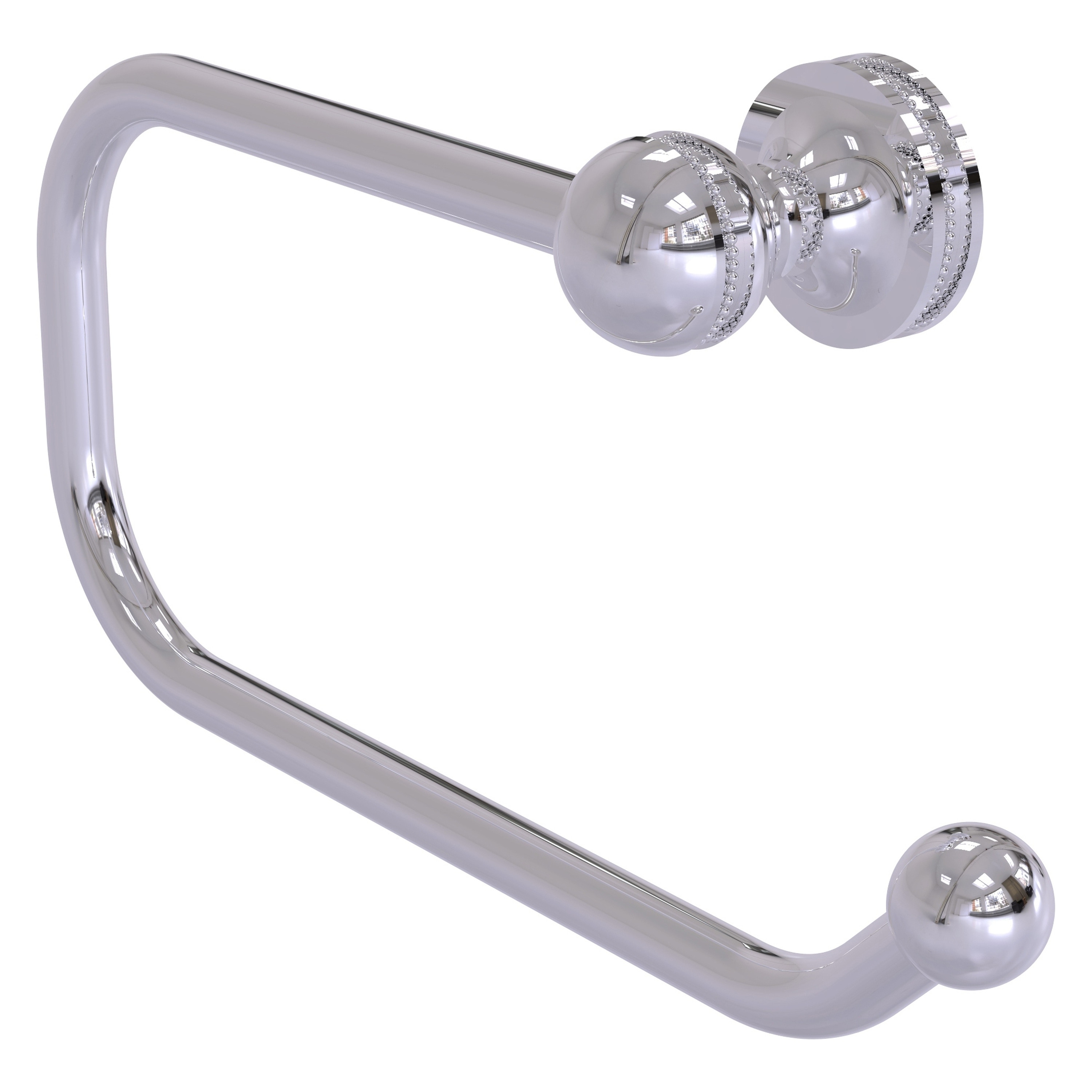 Allied Brass MA-24E-PC Mambo Polished Chrome Wall mount Single post Toilet Paper Holder 1 -Rolls