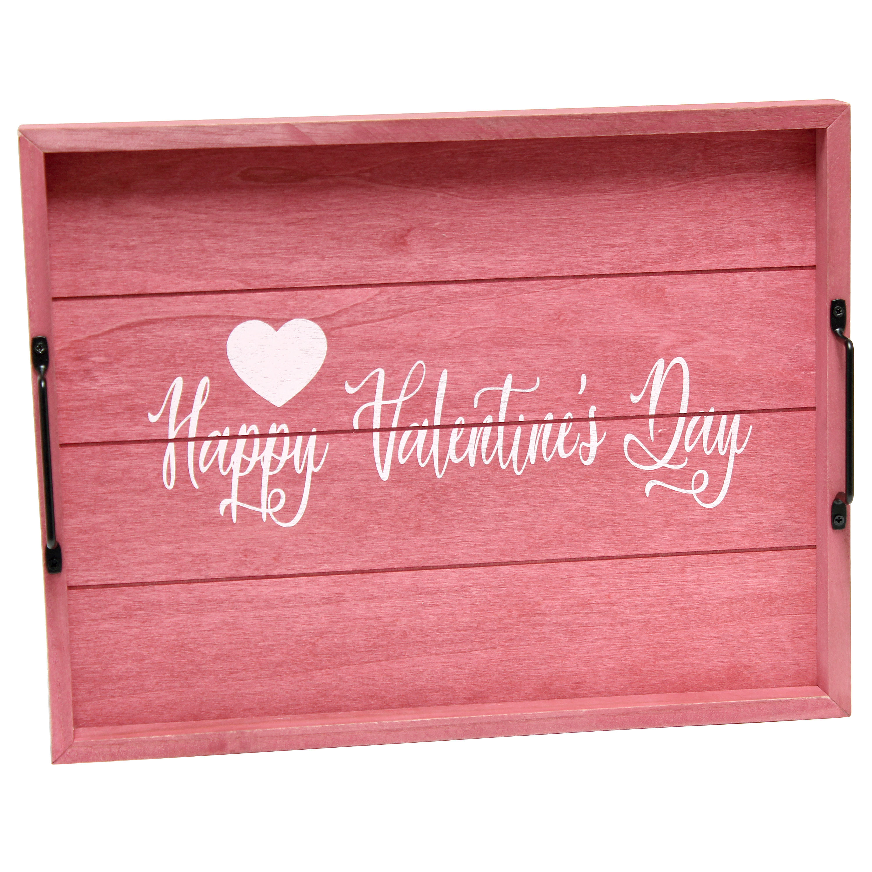 Elegant Designs HG2000-DPV 15.5-in x 12-in Dark Pink Wash Rectangle Serving tray