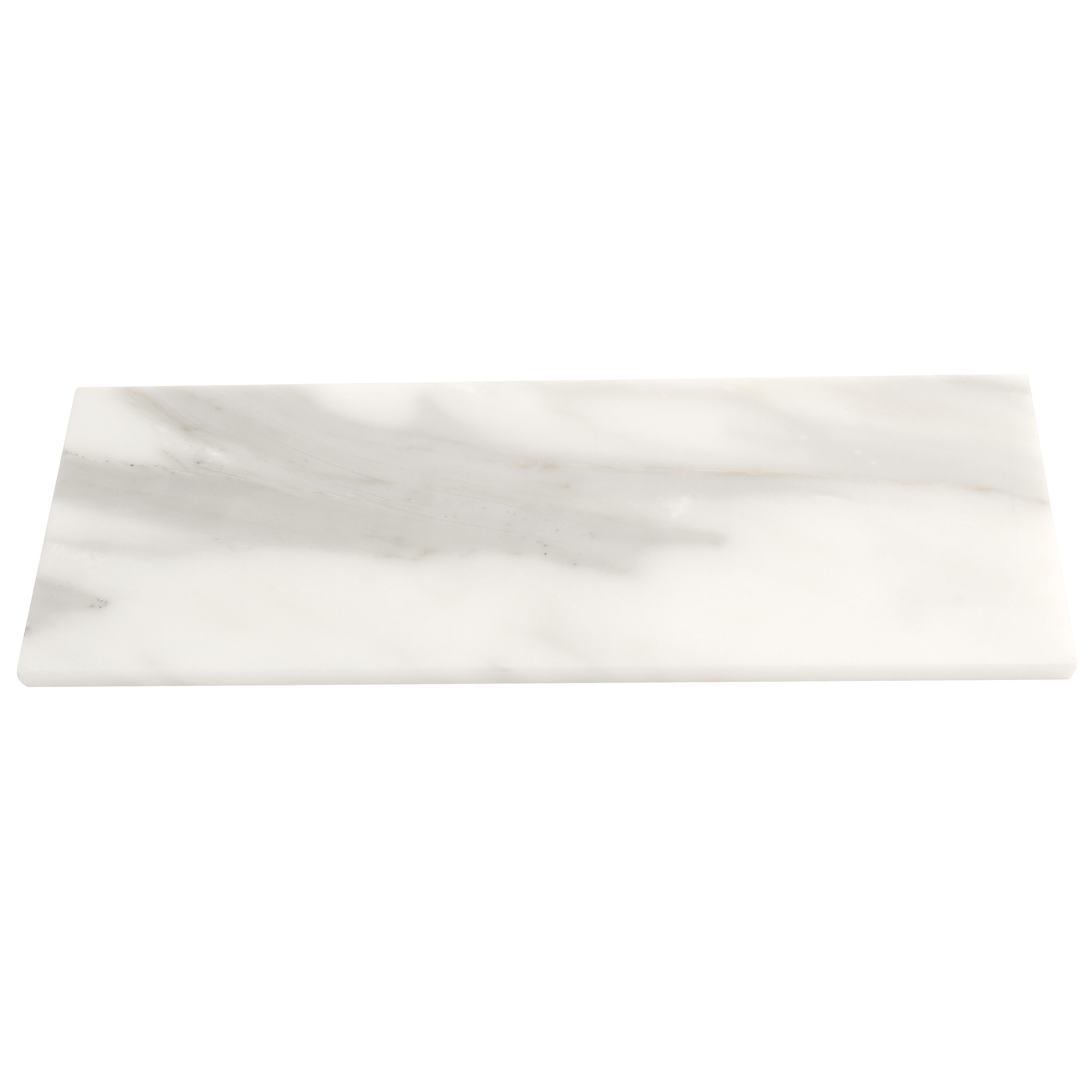 4" x 12" White Marble Look Subway Tile