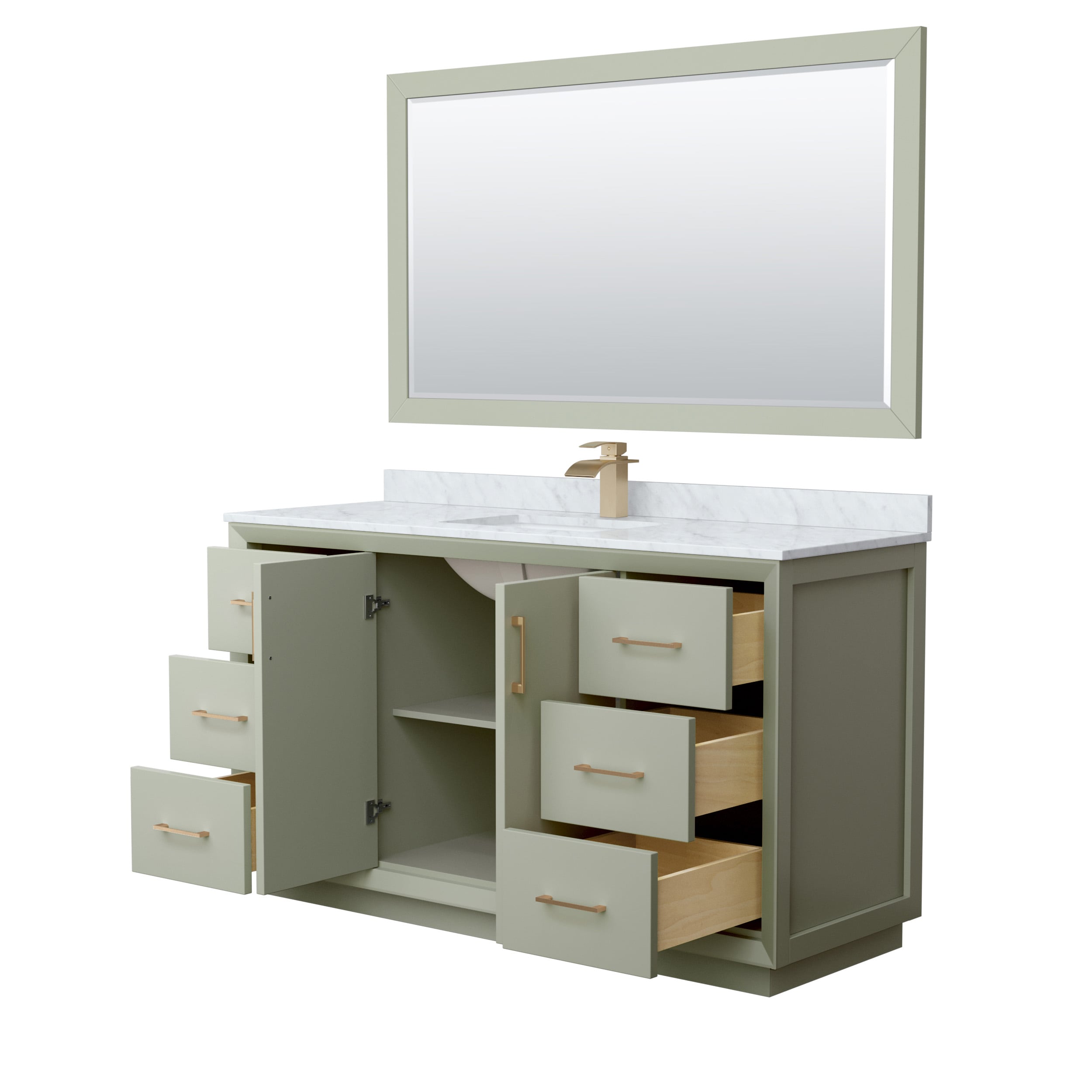 Wyndham Collection WCF414160SLZCMUNSM58 Bath-Vanity-Combo - View #2