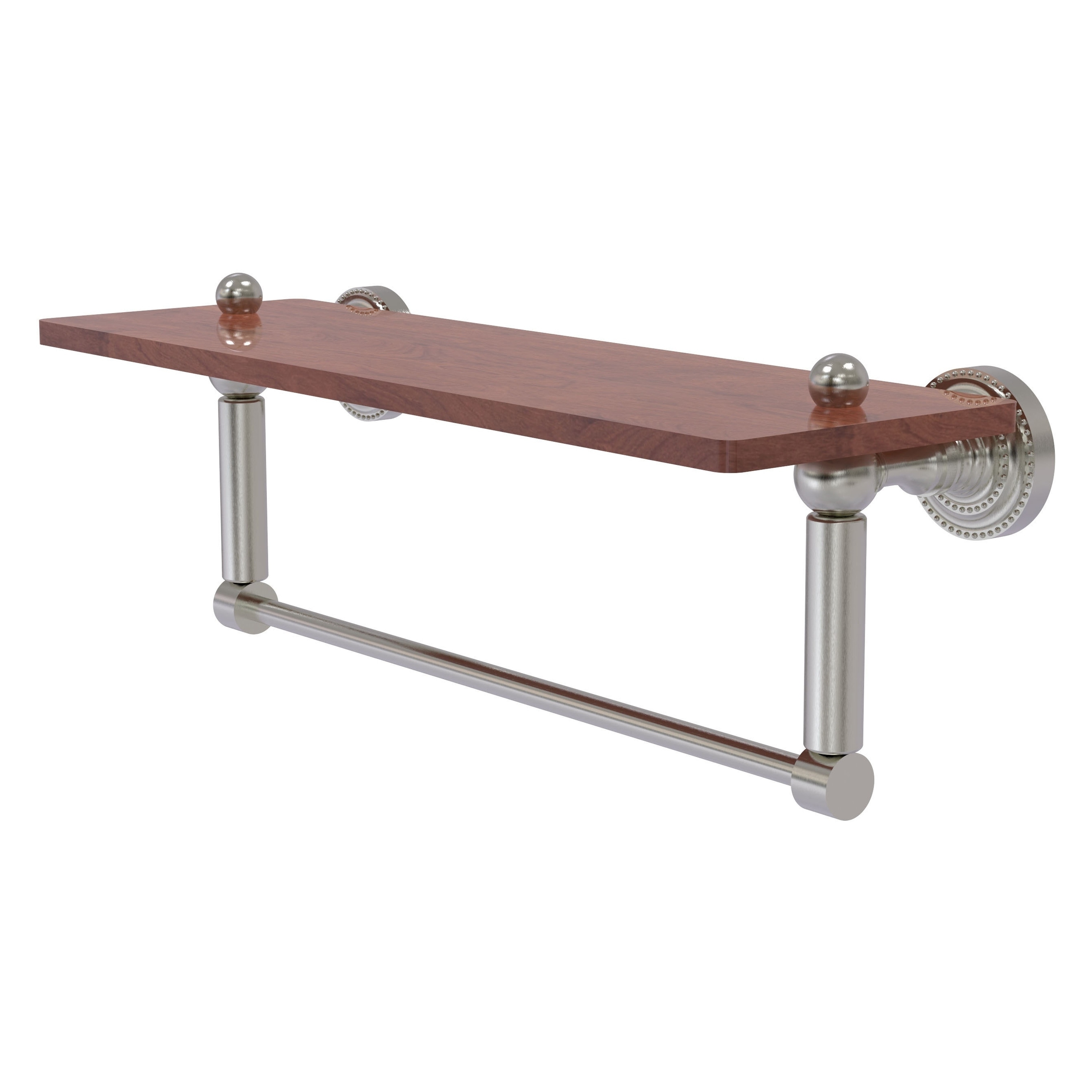 Allied Brass DT-1TB-16-IRW-SN Dottingham Satin Nickel Wall mount Bathroom Shelf ( 16-in x 5-in x 5-in )
