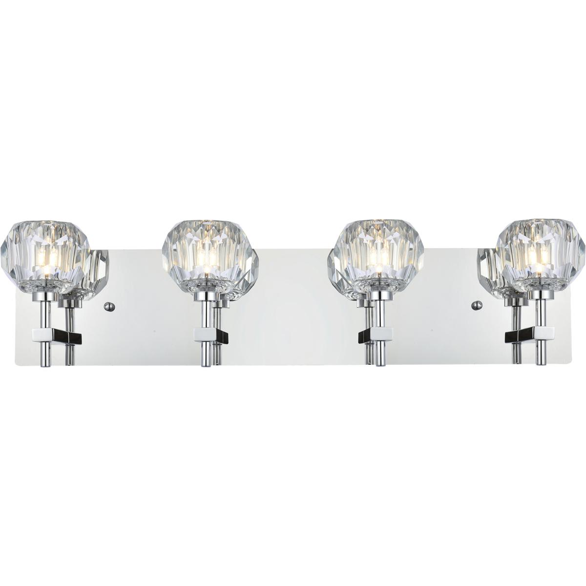 Elegant Lighting 2571718 3509W25C Graham 4 Light 25 inch Chrome Wall Sconce Wall Light