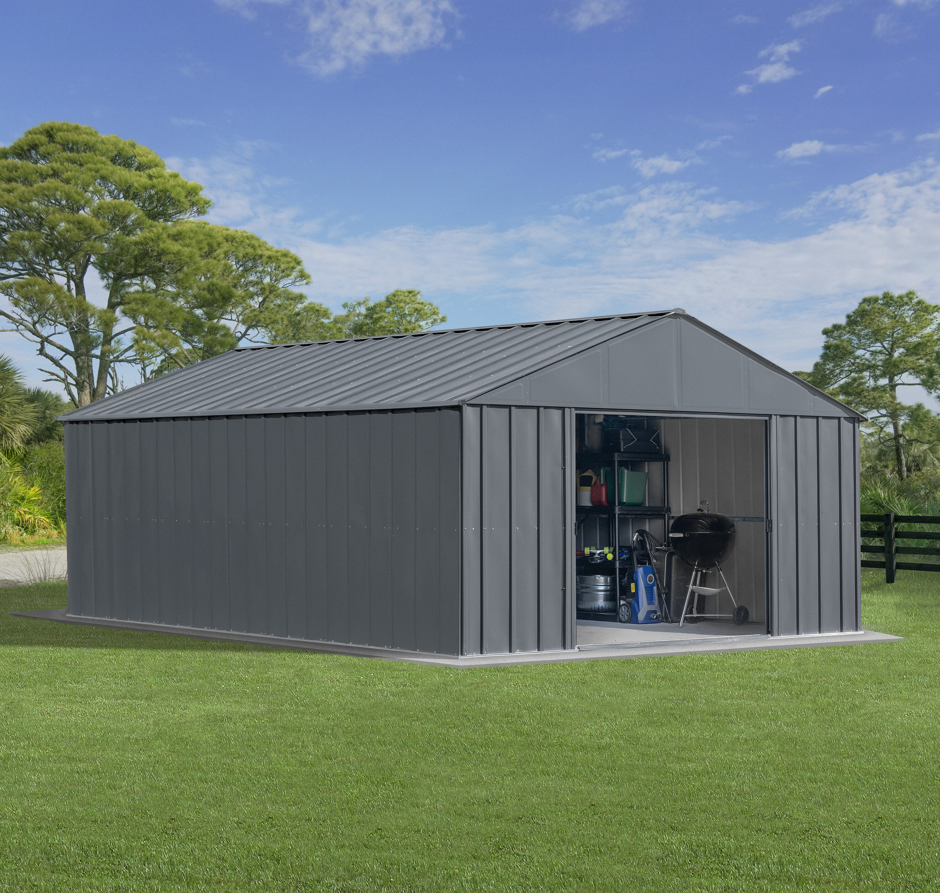 Arrow CLG1217CC 12-ft x 17-ft Classic Galvanized steel Storage Shed