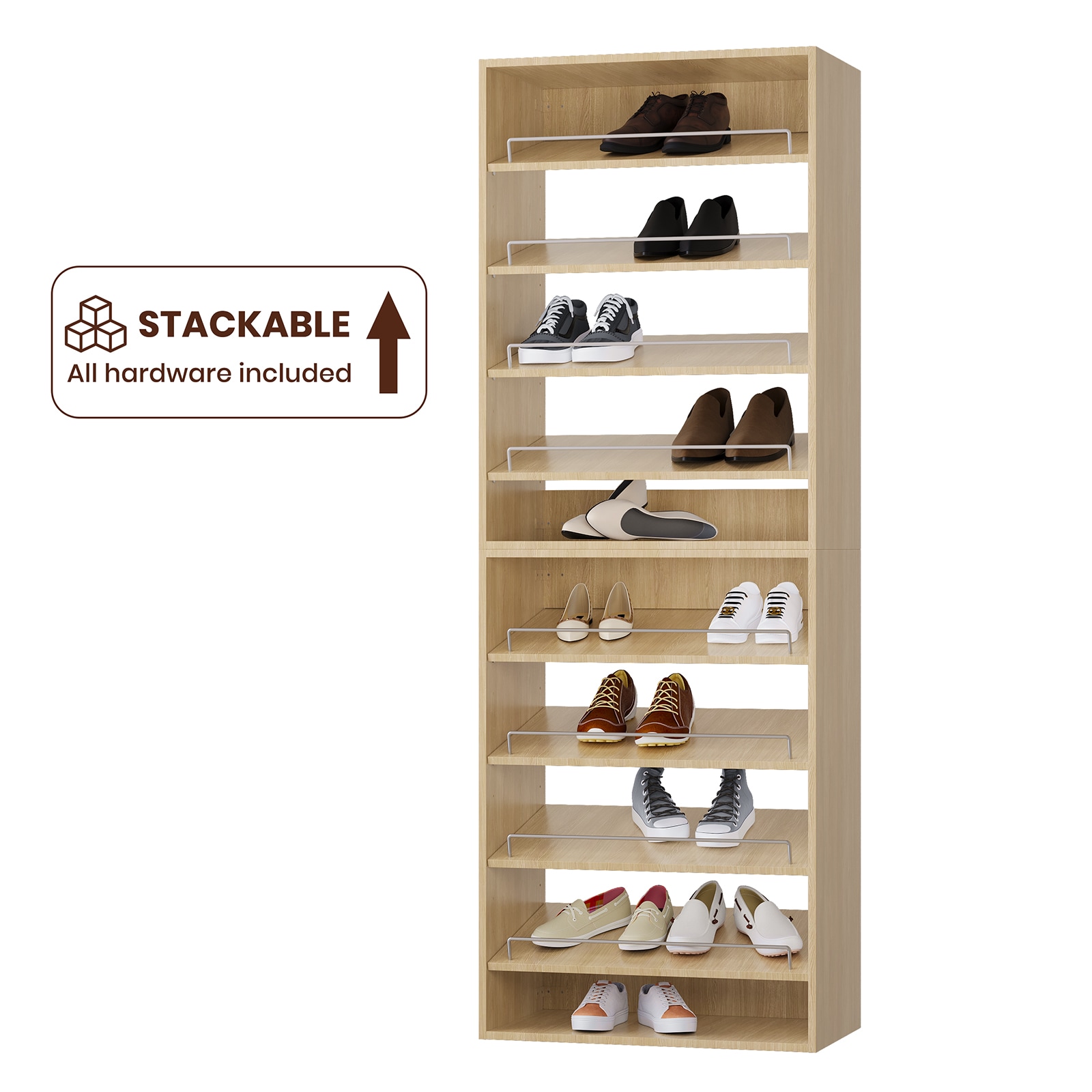 LOVMOR LO-FBB9005618-SY-ZJL Wood-Closet-Shelves - View #4