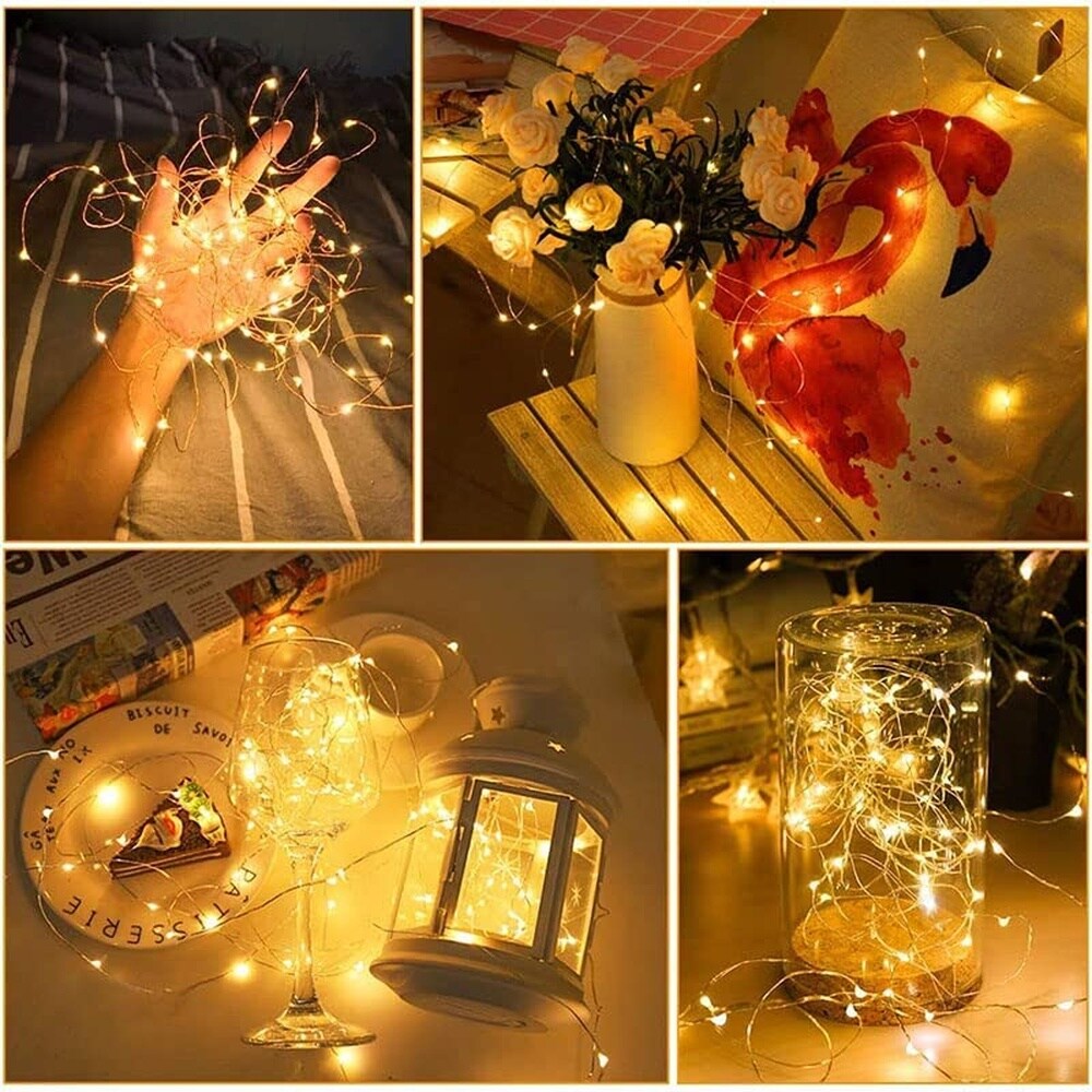 Vrbgify USB Powered Fairy Lights 3 Pack Warm Yellow 2 Meters 20 LED ...