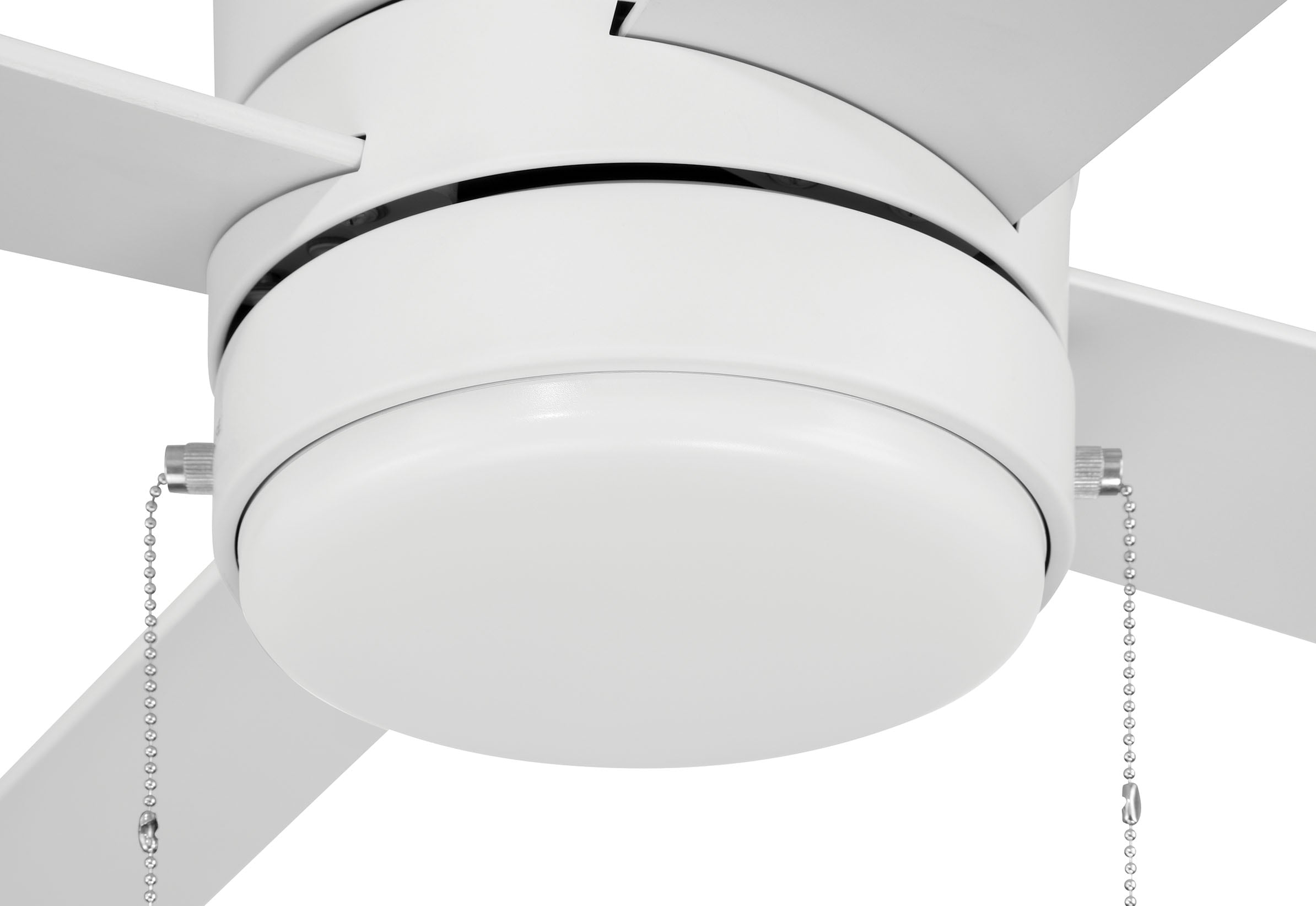 White 52" Modern Ceiling Fan with LED Light Kit