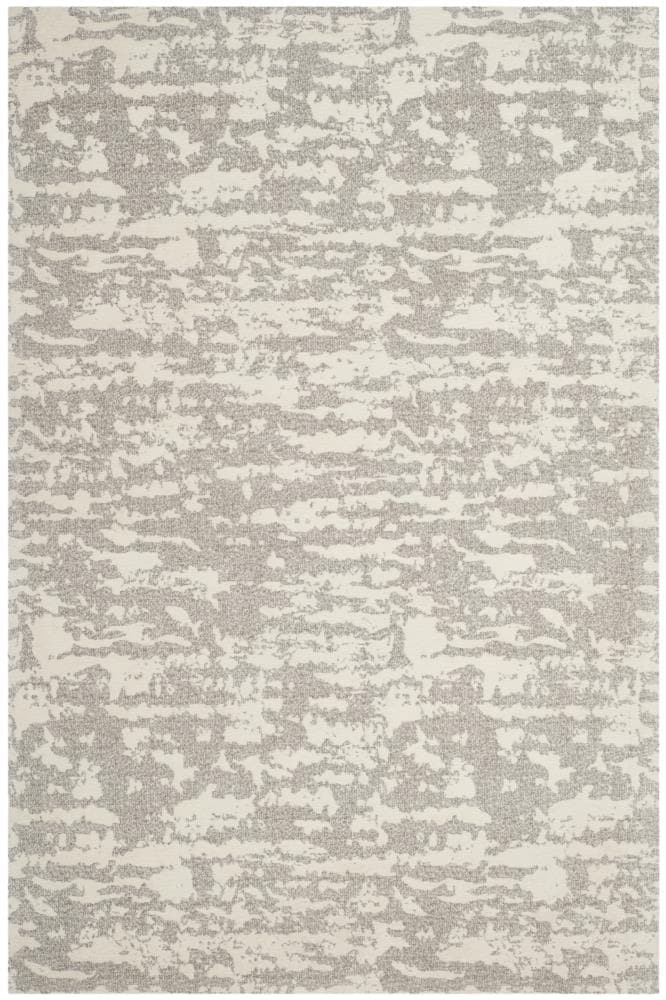 Safavieh MRB631A-5 Marbella Florette 5 x 8 (ft) Loomed Polyester Light Gray/Ivory Rectangular Indoor Abstract Area rug