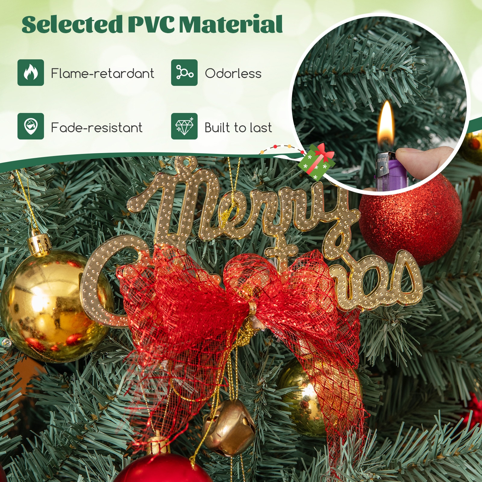 WELLFOR HYG24077US Artificial-Christmas-Trees - View #4