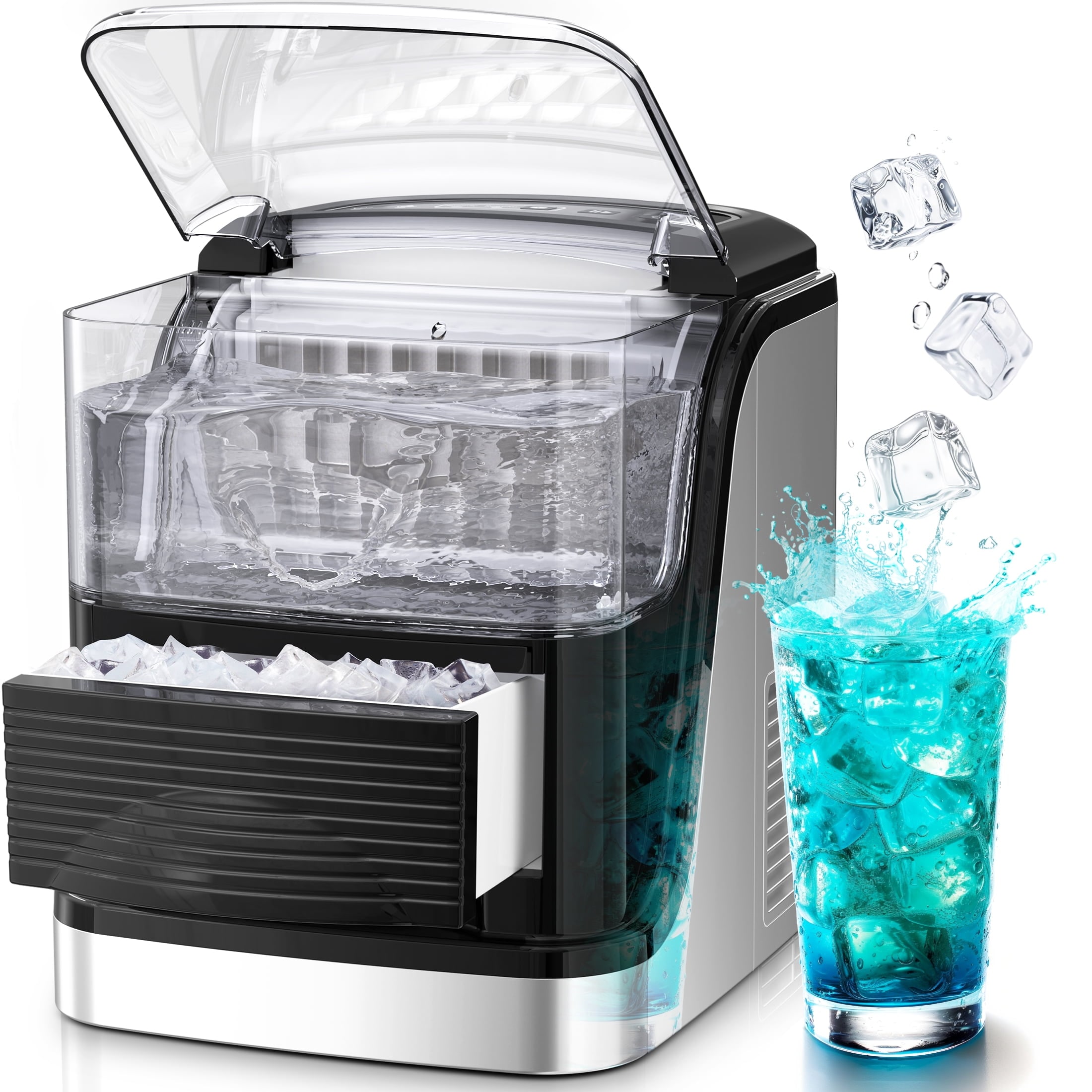 COWSAR LSZ39IM15B 26-lbs. Ice Per day Cubed Ice Maker ( Black )