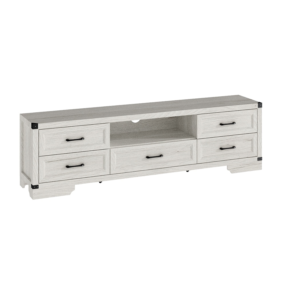 Homsee C-KF020530-01 71 Inch Oak TV Stand with 5 Drawers and Open Shelf Modern Entertainment Center Console Table for Living Room Storage