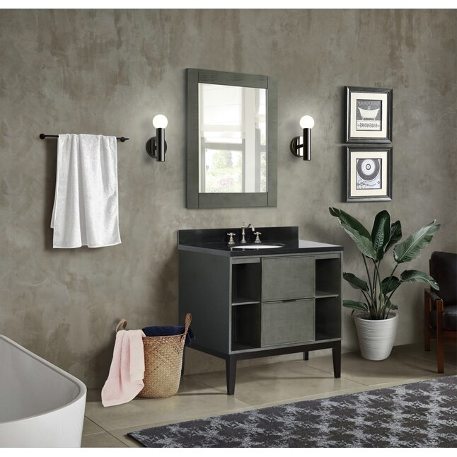 Bellaterra Home LV0502-LY Single Vanity- Cab only 36-in Linen Sage Bellaterra Home LV0502-LY Single Vanity- Cab only 36-in Linen Sage