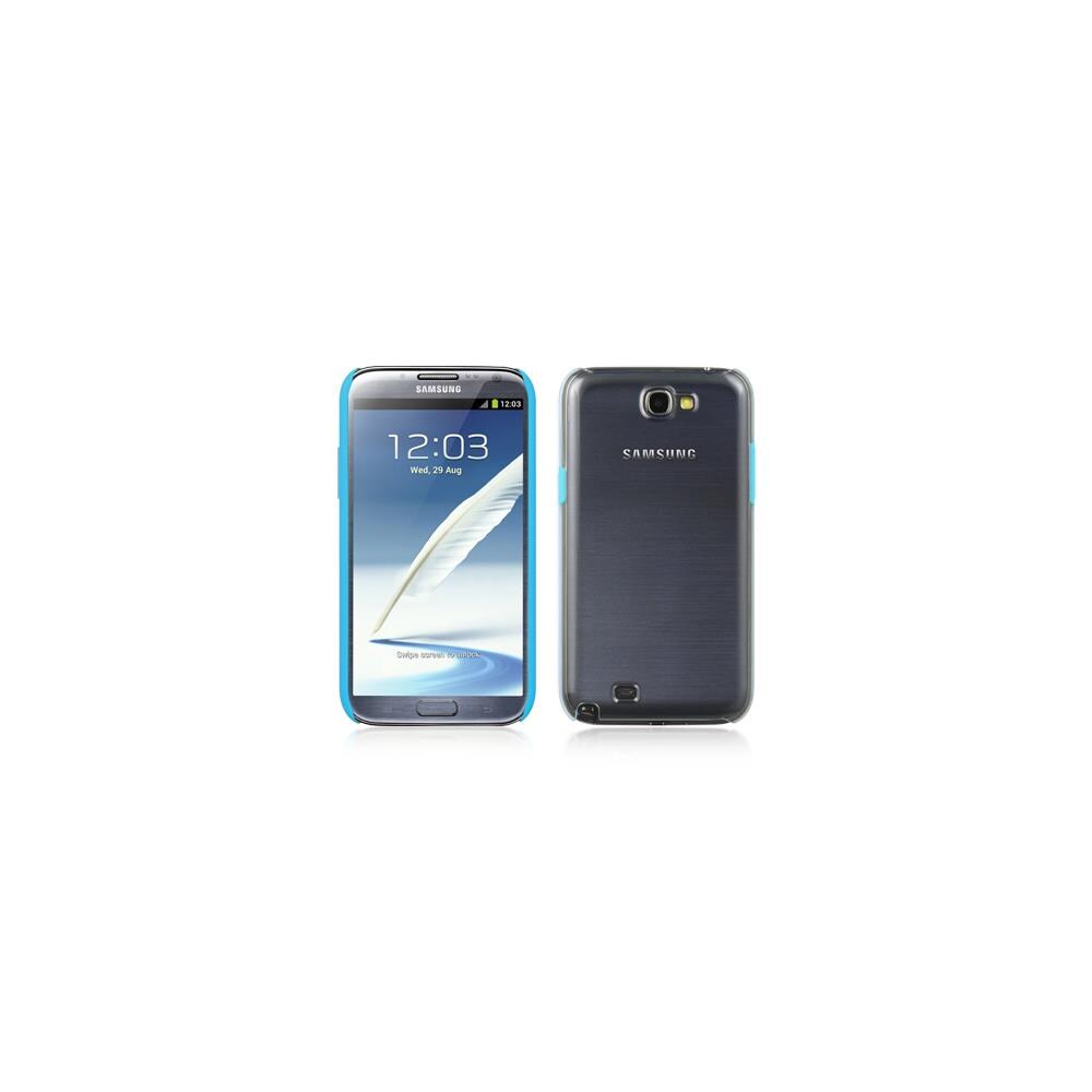 Dream Wireless DRMW105 DreamWireless TPRSAMNOTE2BLCL Samsung Galaxy Note 2 PC Plus TPR Clear Case with- Blue Trim
