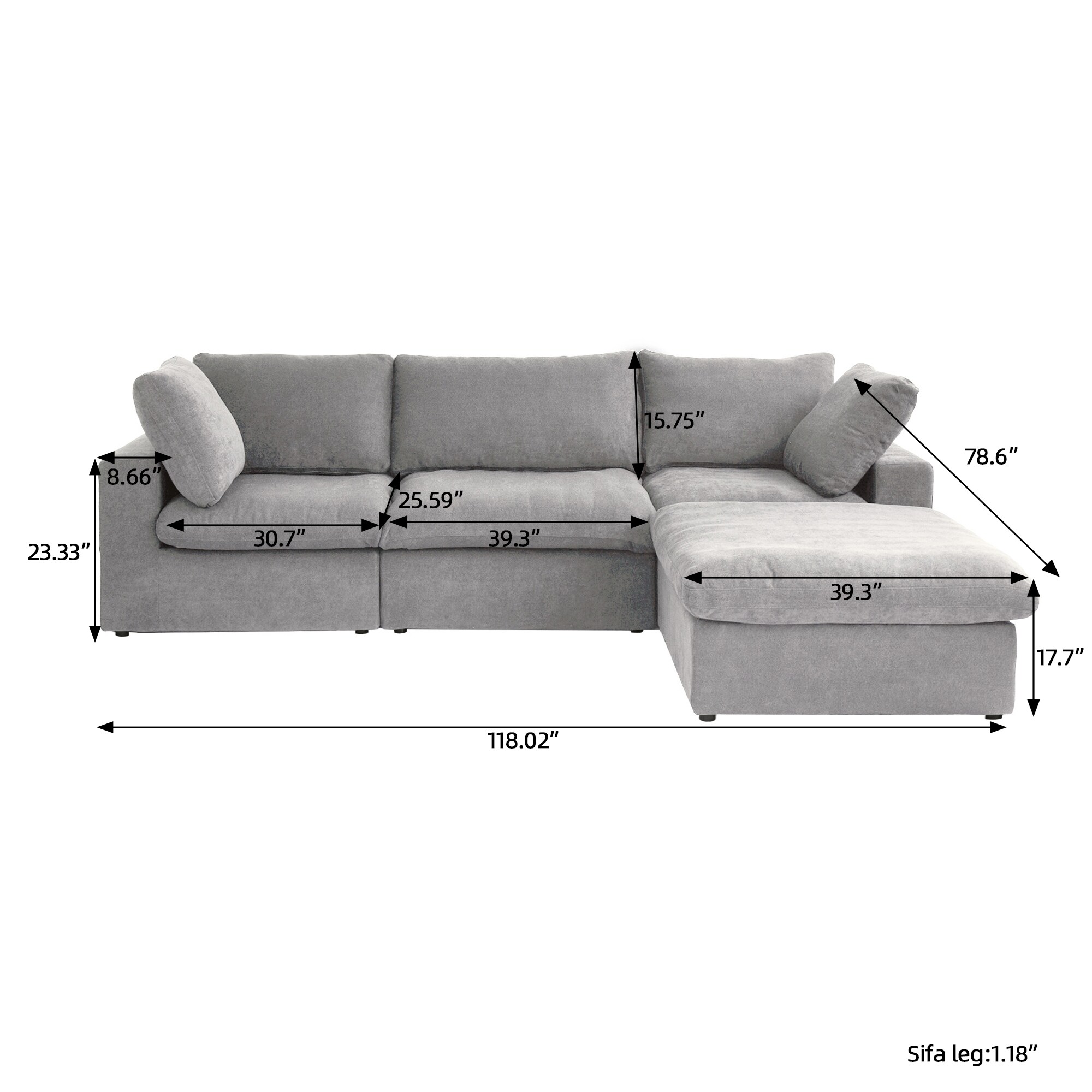 BuotiqHom DH-S3+1-121LG Sofas-Loveseats - View #4