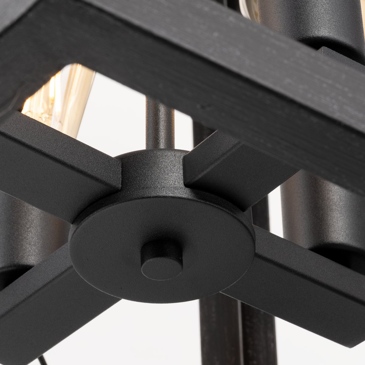 Briarwood Textured Black 4-Light Farmhouse Chandelier