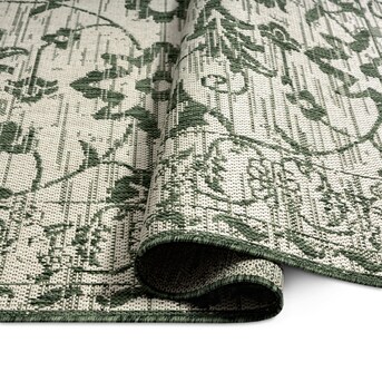 Nicole Miller 8 X 10 Light Green Indoor Outdoor Fl Botanical Area Rug In The Rugs Department At Lowes Com