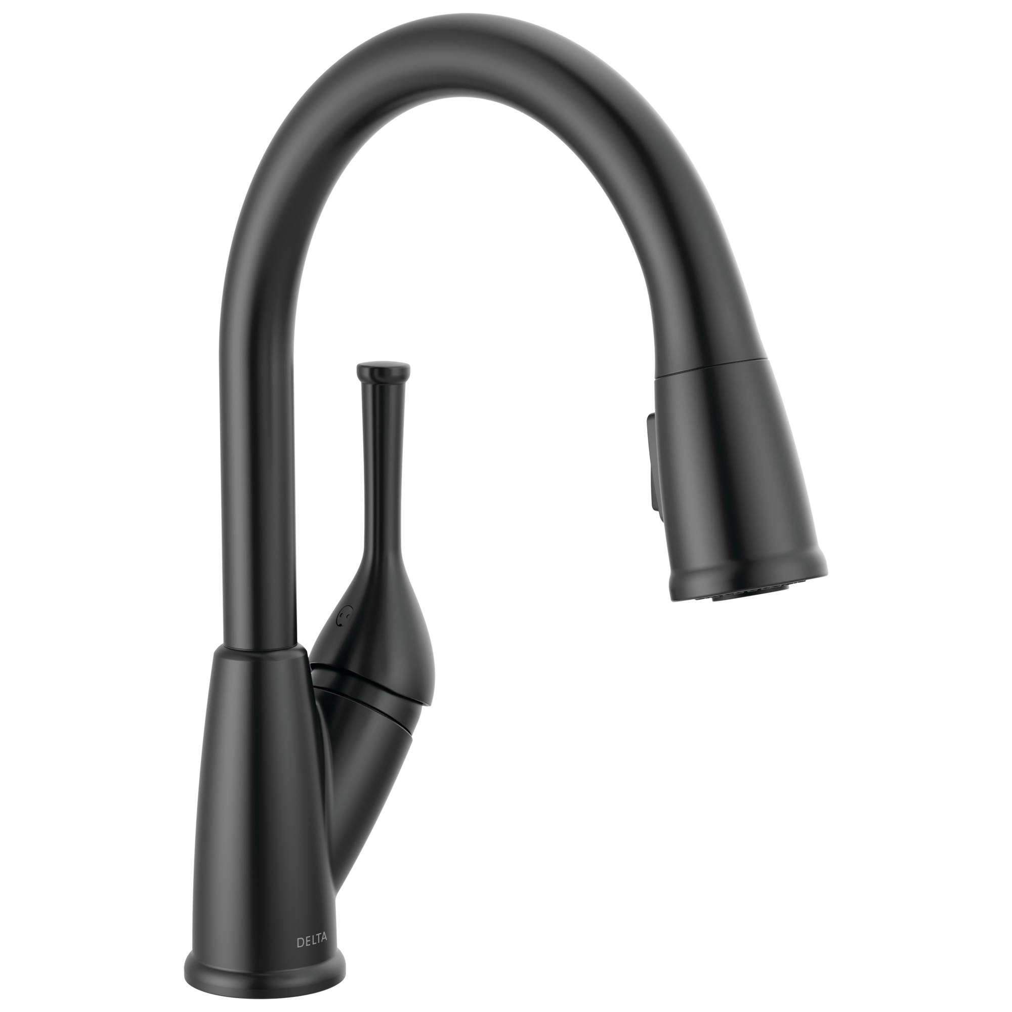 Delta 19810-BL-DST Classic Matte Black Single Handle Deck-mount Pull-down Kitchen Faucet with Sprayer ( Deck Plate Included )
