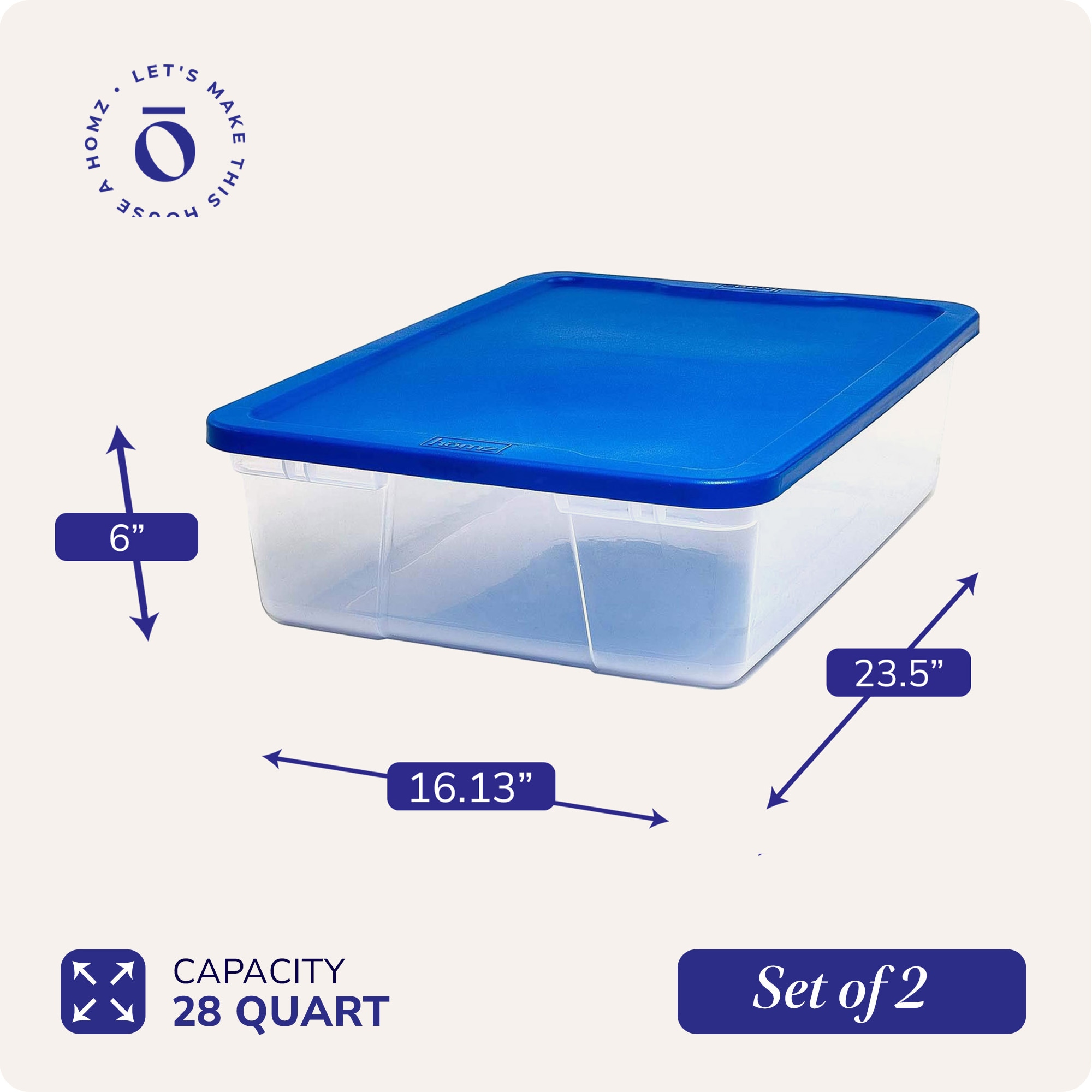 Homz Products 323719 Plastic-Storage-Totes - View #4