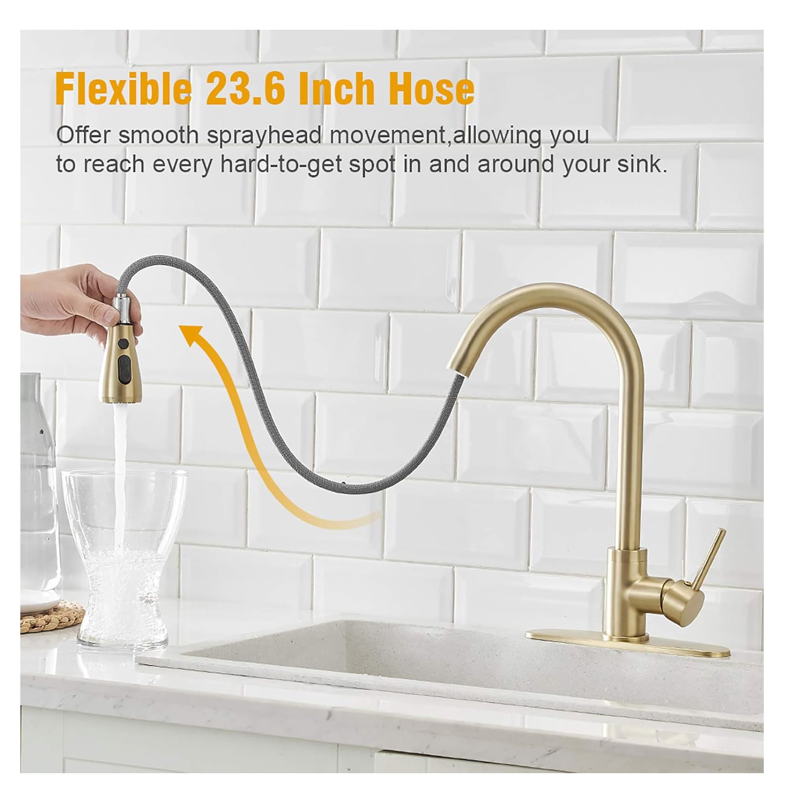 BYH B-KF003-BG Kitchen-Faucets - View #4