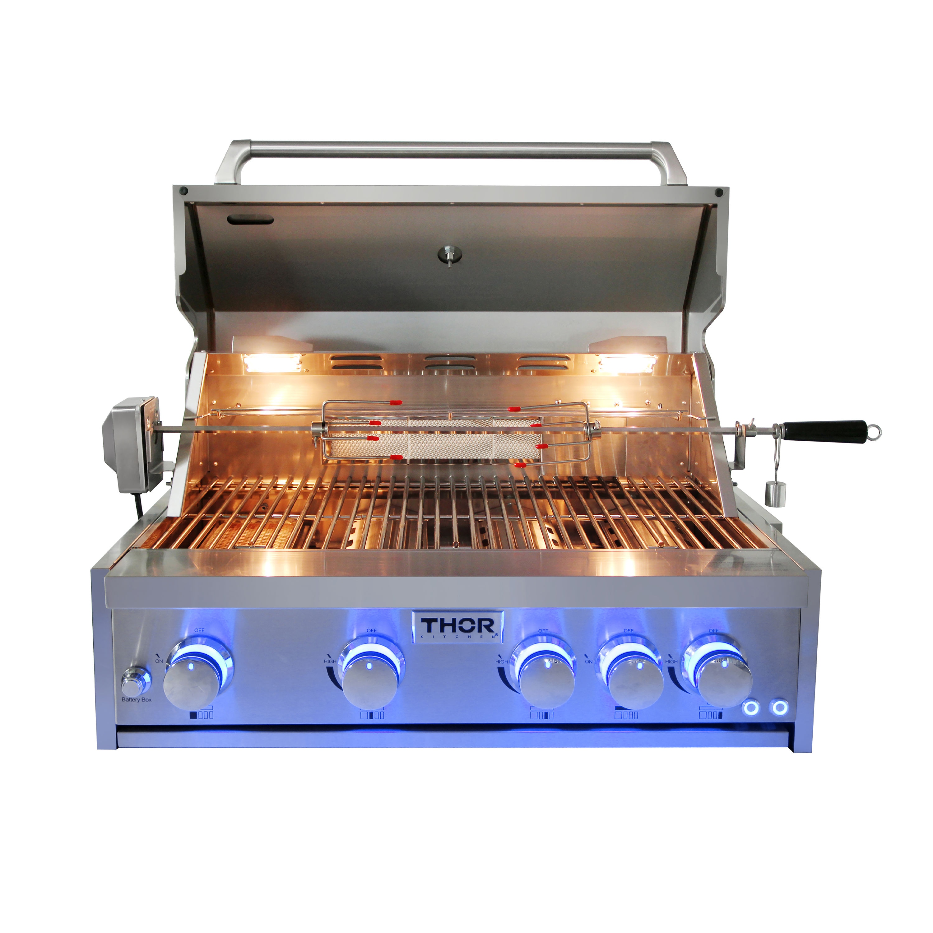 Thor Kitchen 7-Piece 32.0625-in W x 26-in D x 20-in H Outdoor Kitchen Gas  Grill with 5 Burners in the Modular Outdoor Kitchens department at