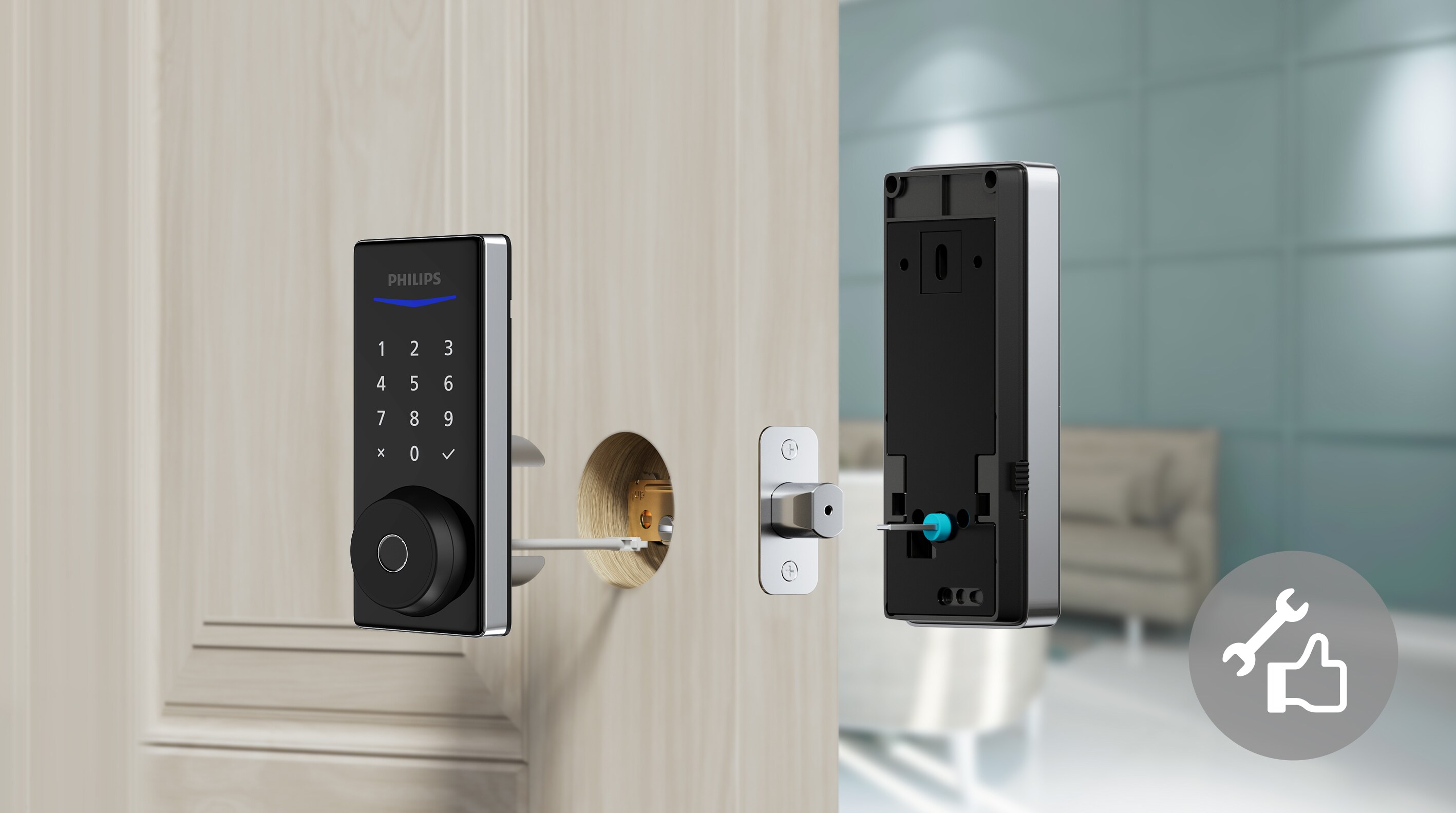 Philips DDLOM1010X-1H-SN Electronic-Door-Locks - View #7