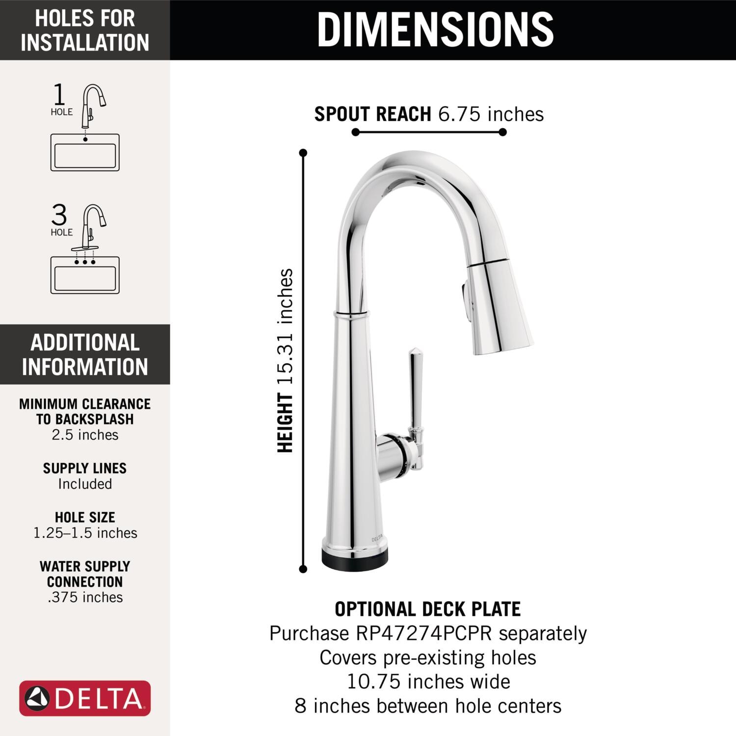 Delta 9982T-PR-DST Kitchen-Faucets - View #3