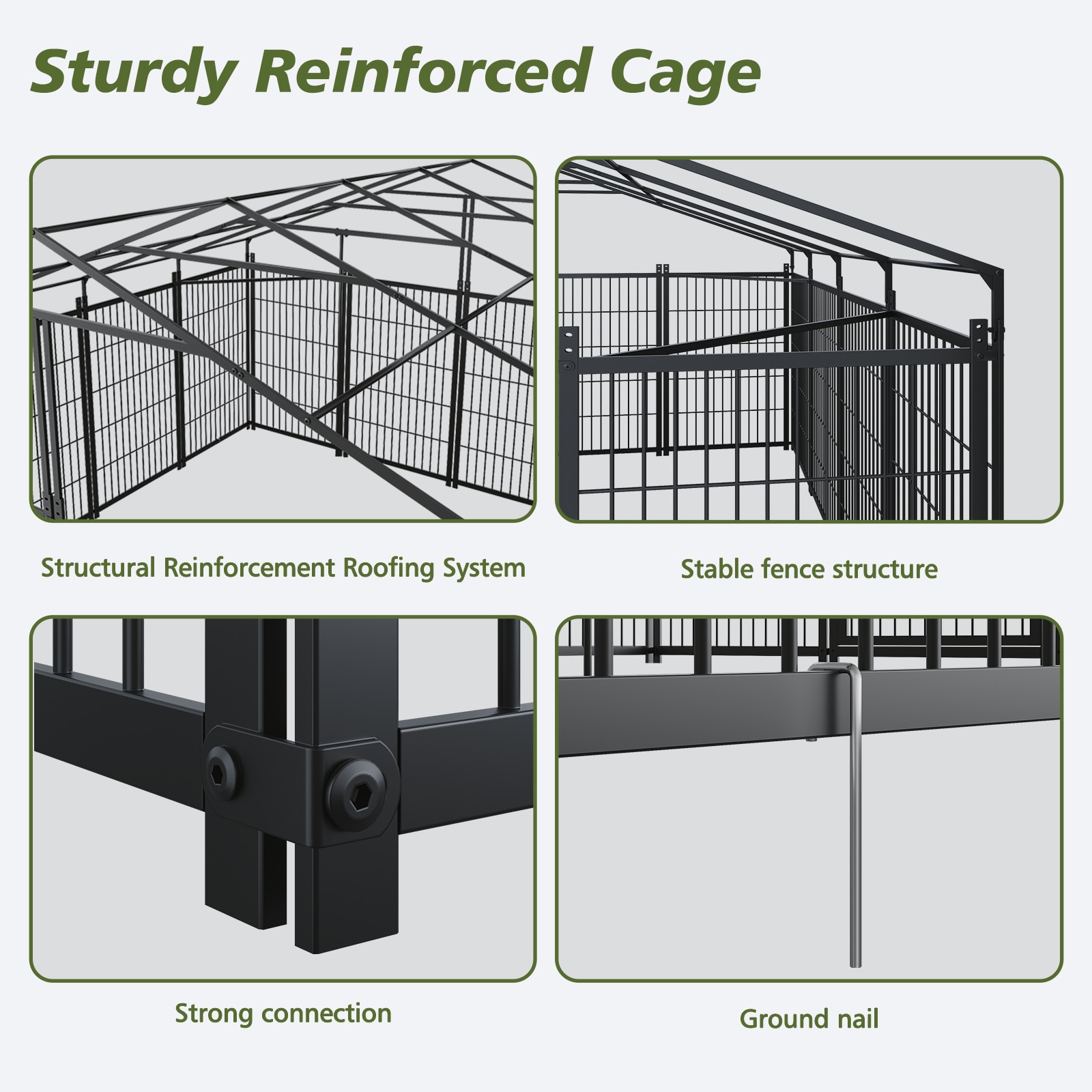 Picture Idea: Lovmor Large Dog Kennel Outdoor Pet Pens Dogs Run Enclosure