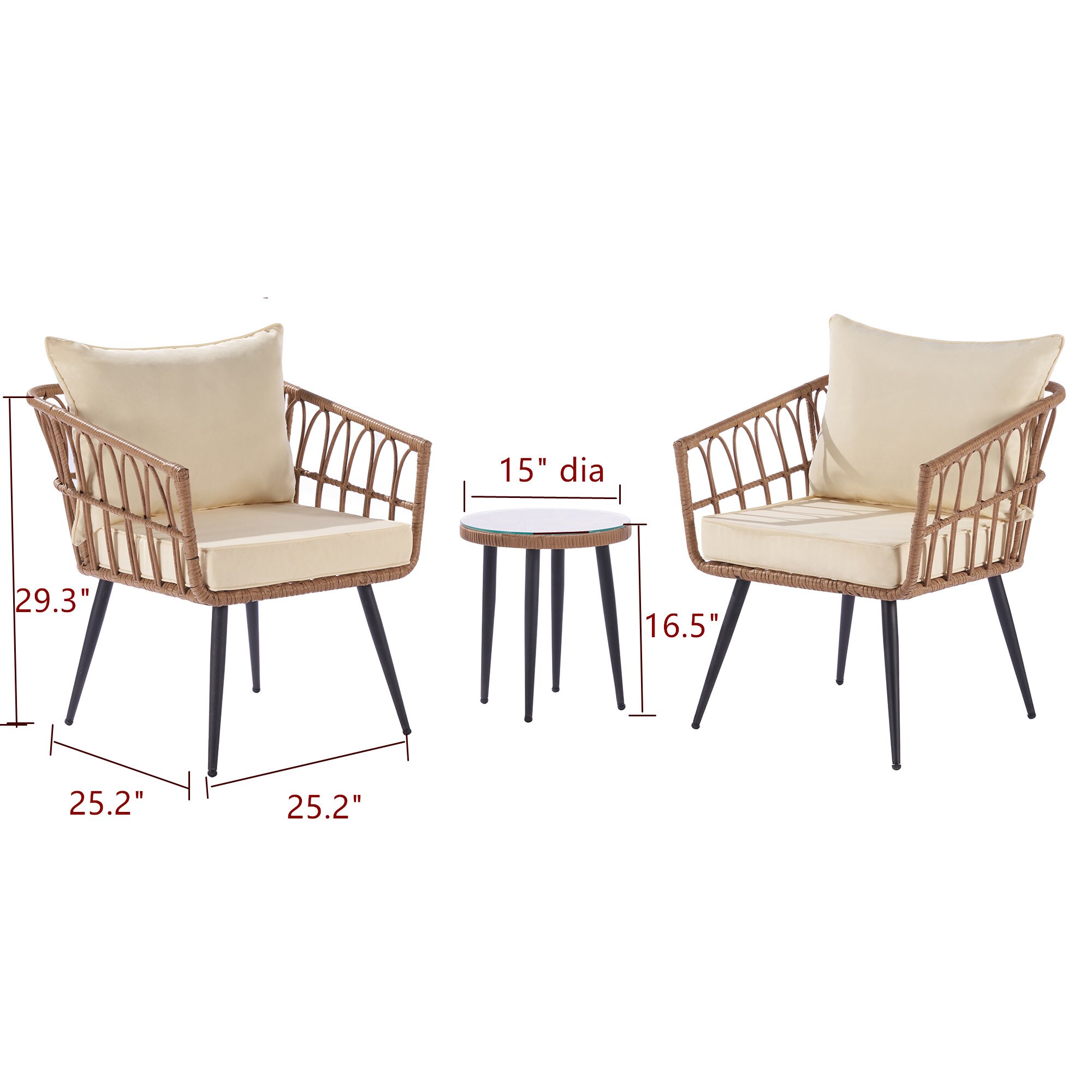 Gaierptone CRXYDUQDYMU Patio-Conversation-Sets - View #10