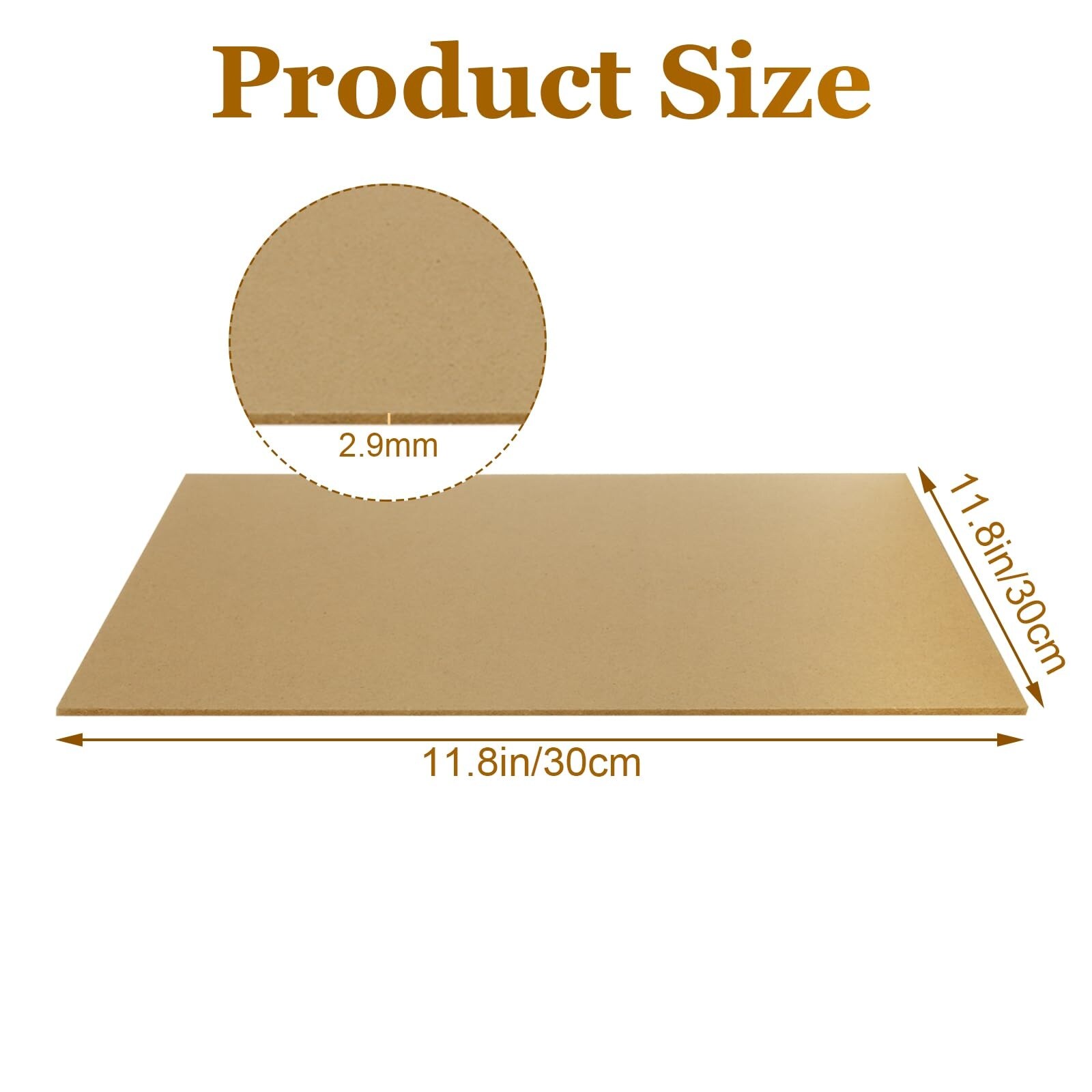 Etokfoks  24 Pack 12 x 12 x 1 8 in Unfinished Smooth MDF Boards for DIY Crafts Painting and Engraving