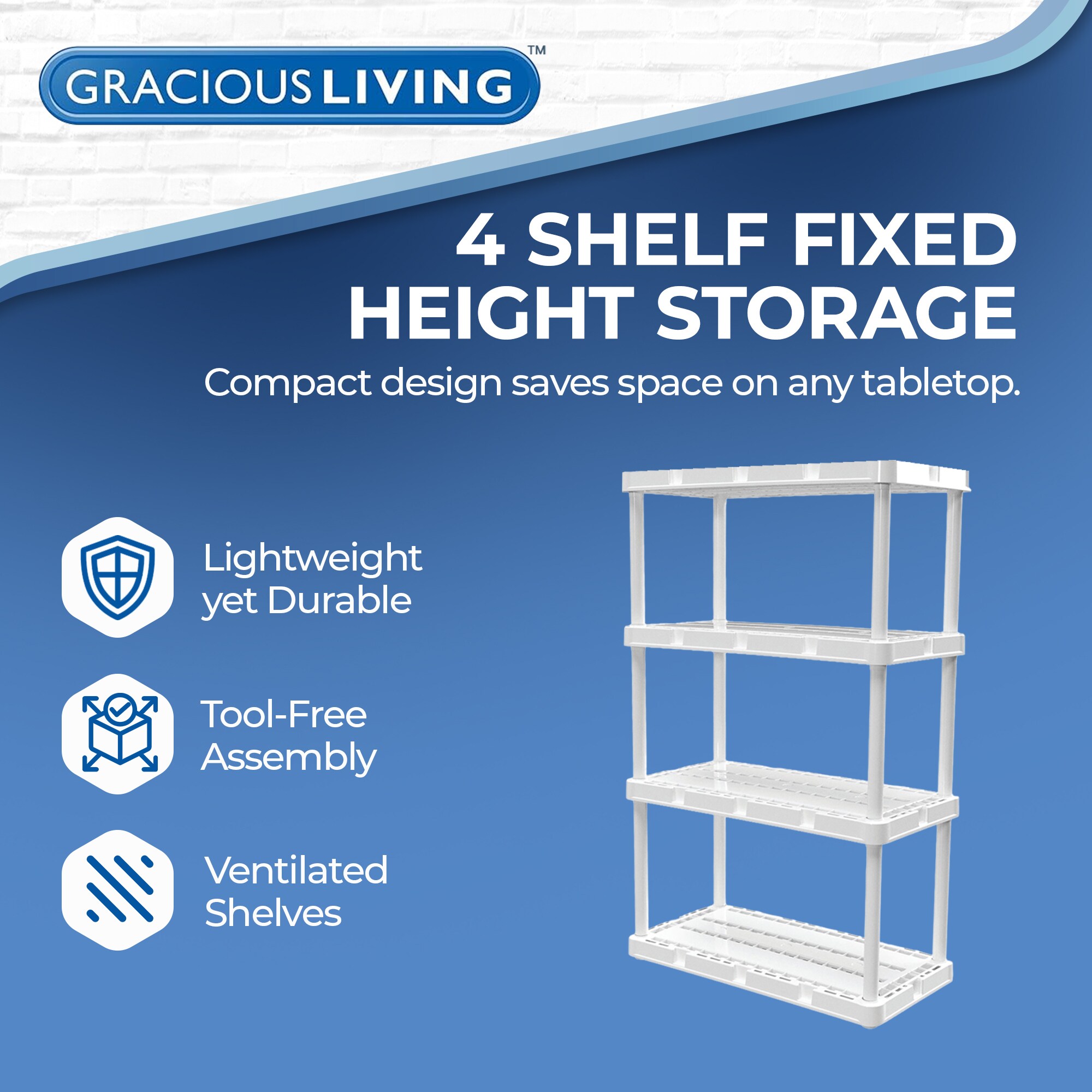 Gracious Living 268664 Free-Standing-Shelving - View #2