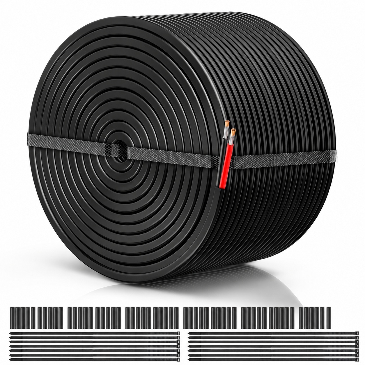 Phewnyzo  18 Gauge Wire 2 Conductor 18 AWG Stranded PVC Electrical Cord Low Voltage Tinned Copper Flexible Cable for Automotive Marine Lamp