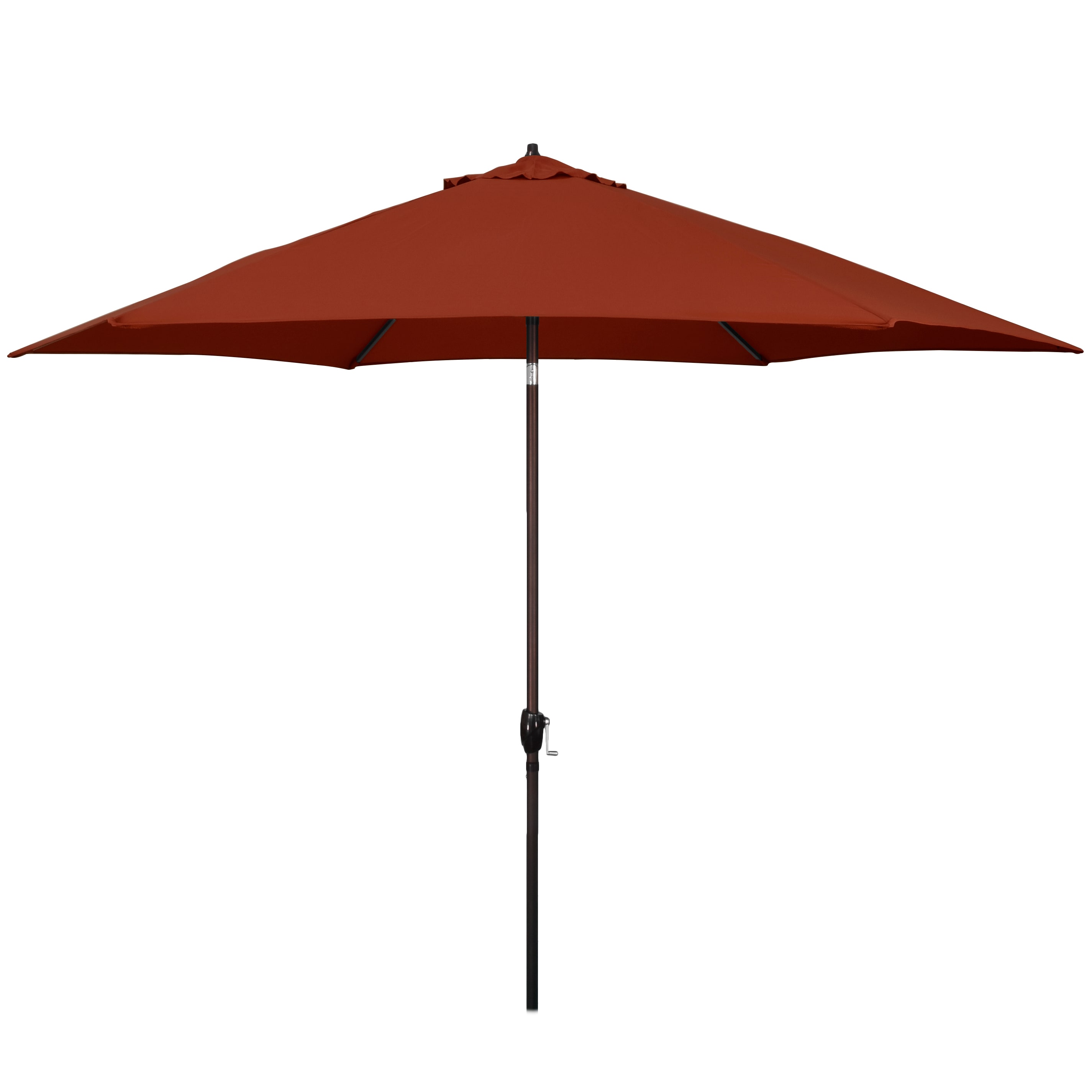 Astella LUNA116J117-P40 11-ft Aluminum Red Push-button Tilt Market Patio Umbrella