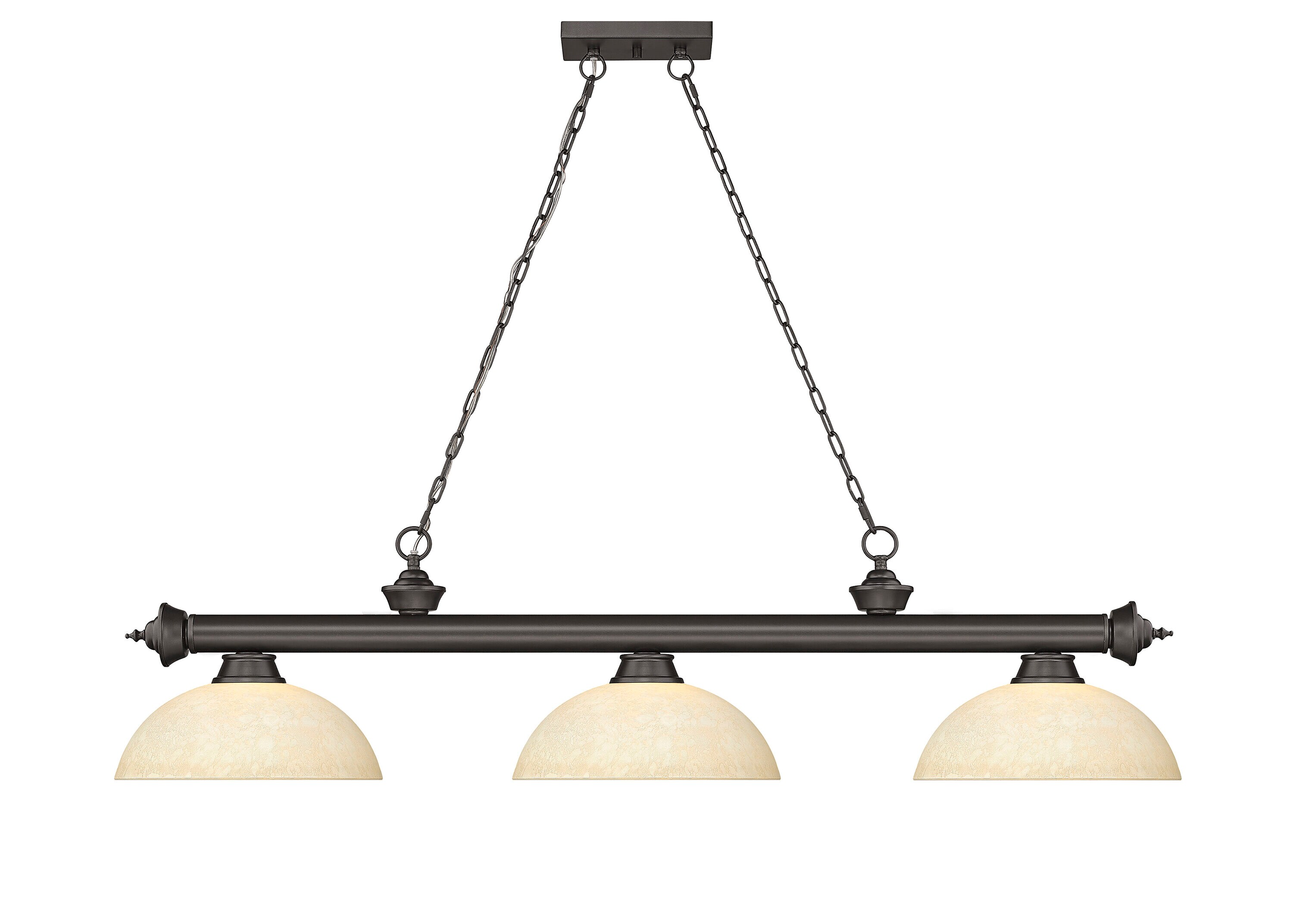 Z-Lite 2306-3BRZ-DGM14 Pool-Table-Lighting - View #2