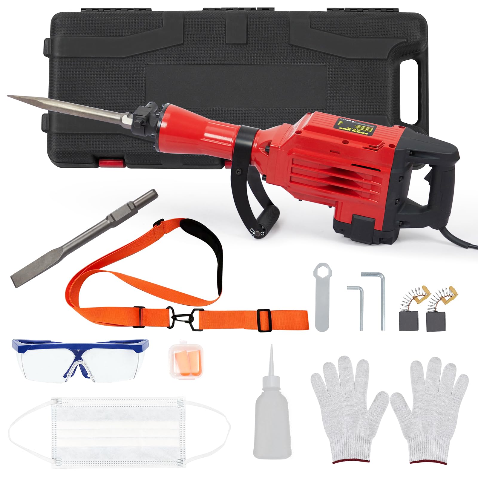 DEXSO Demolition Hammer 3600W 1800BPM 55J Concrete Steel