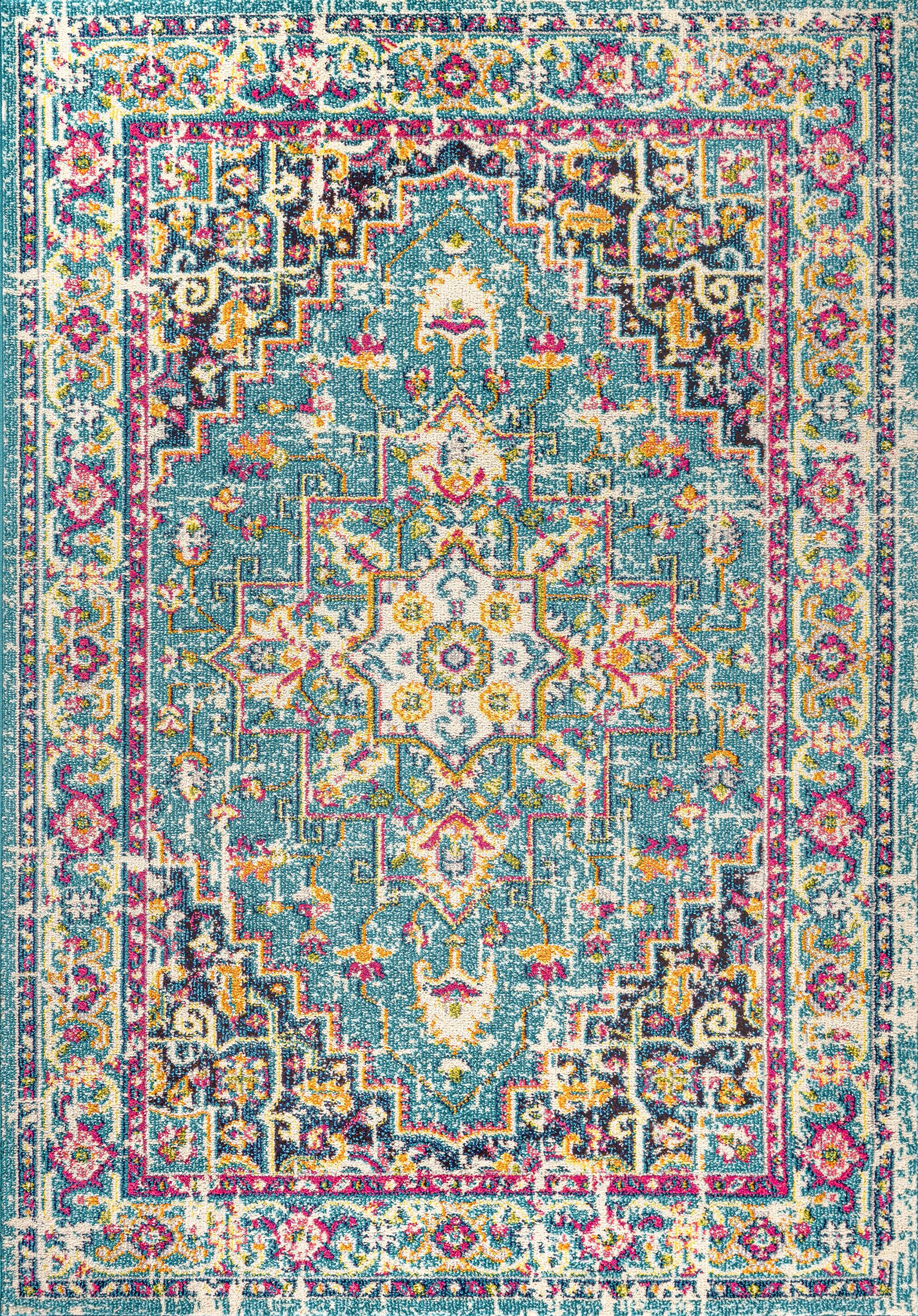 Circus Medallion High-low Indoor/outdoor Rug Area Rug - Jonathan Y : Target