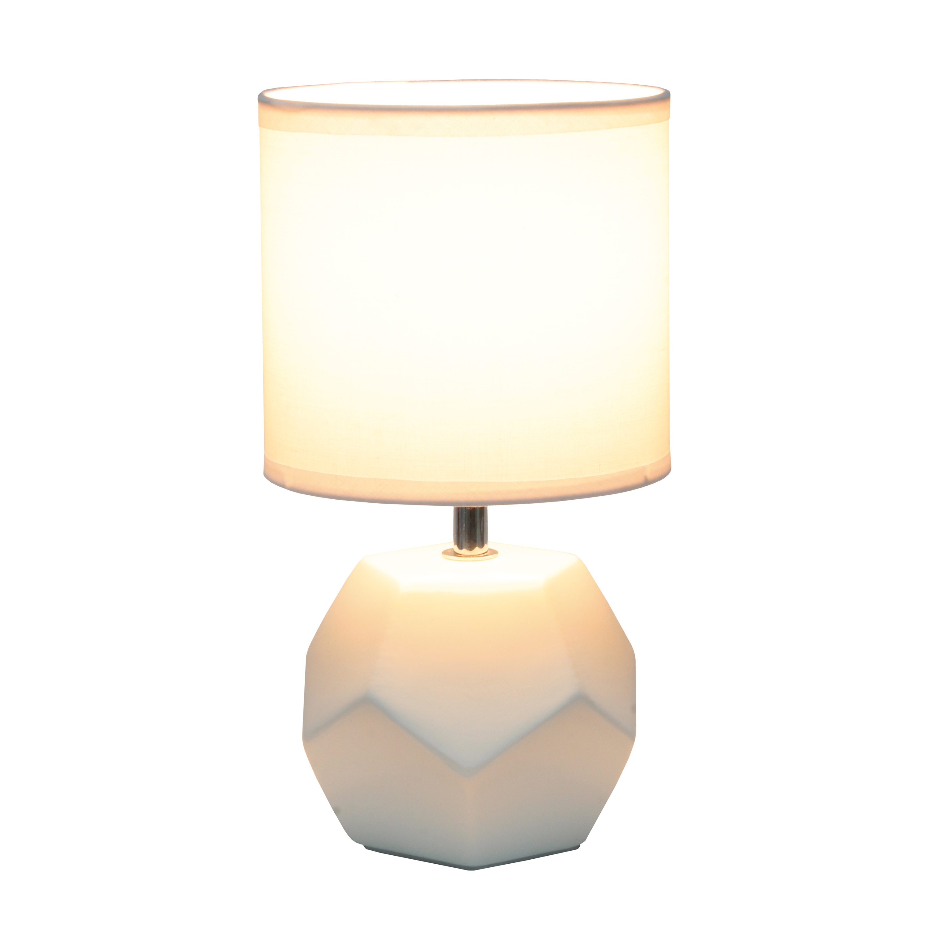 Simple Designs LT2065-WHT-LB Table-Lamps - View #2