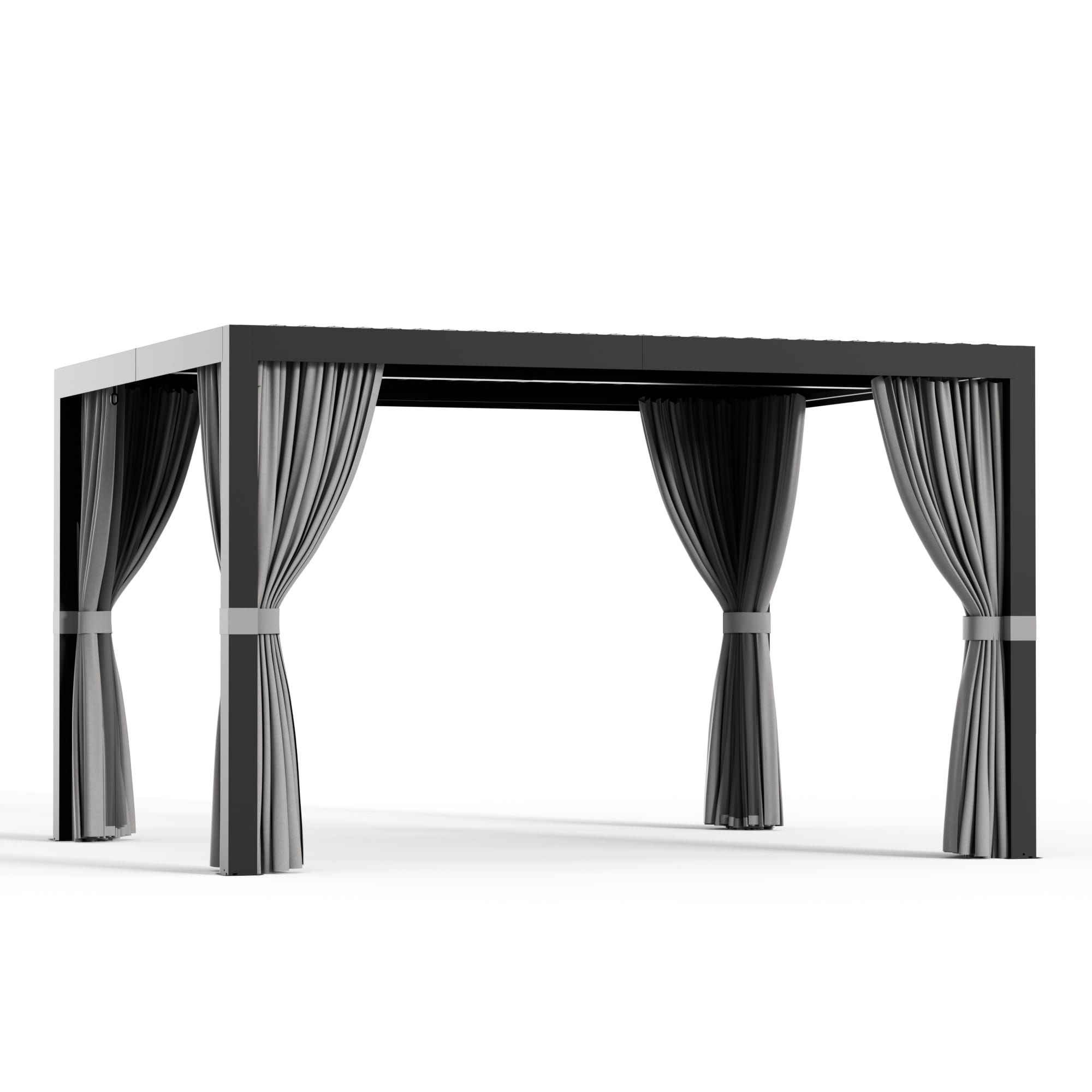 ELEVATE OUTDOORS IG10600149-1012MPG 10-ft x 12-ft Replacement Gazebo Curtains with Mosquito Netting Gray 10-ft x 12-ft Gazebo Curtain Gazebo replacement netting