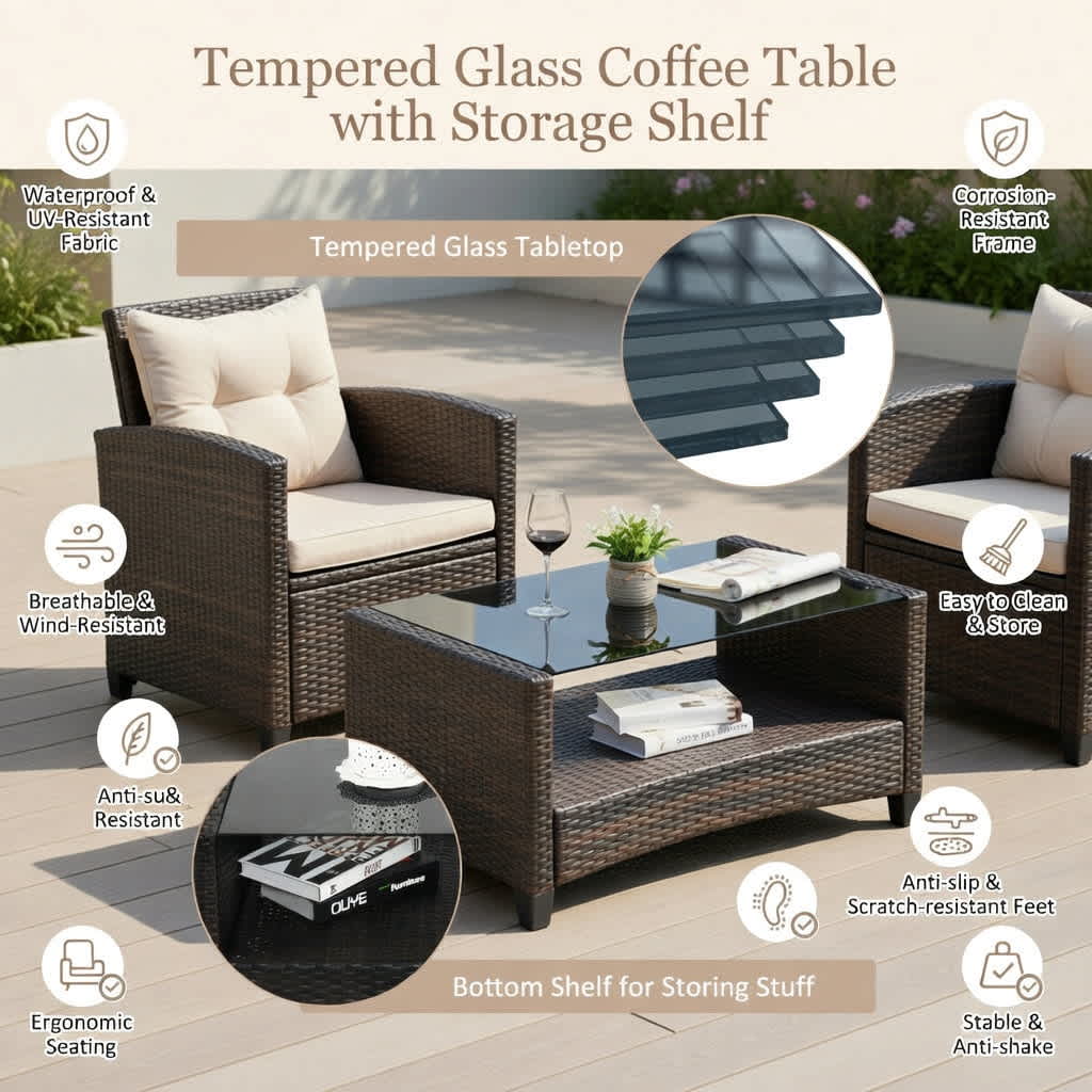 Choco Moon 5357740123793 Patio-Conversation-Sets - View #6