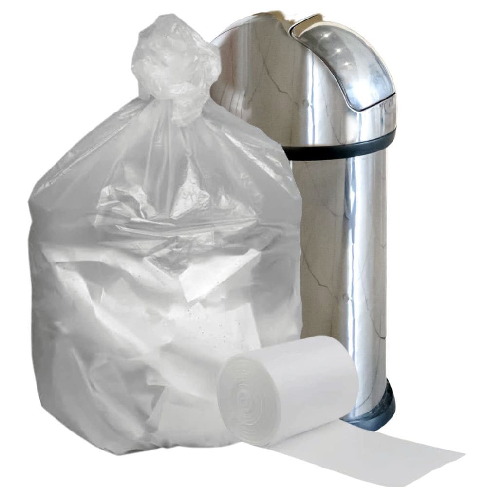 Plasticplace 33-Gallons Clear Plastic Can Twist Tie Trash Bag (500-Count)  in the Trash Bags department at