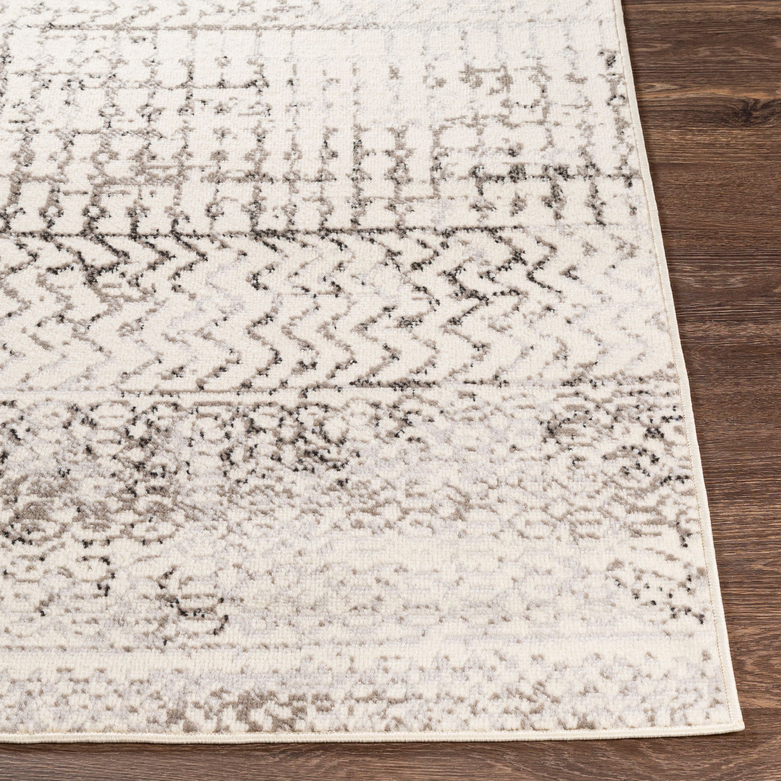 Reversible Easy Care Synthetic 8' x 10' Gray Spot Rug