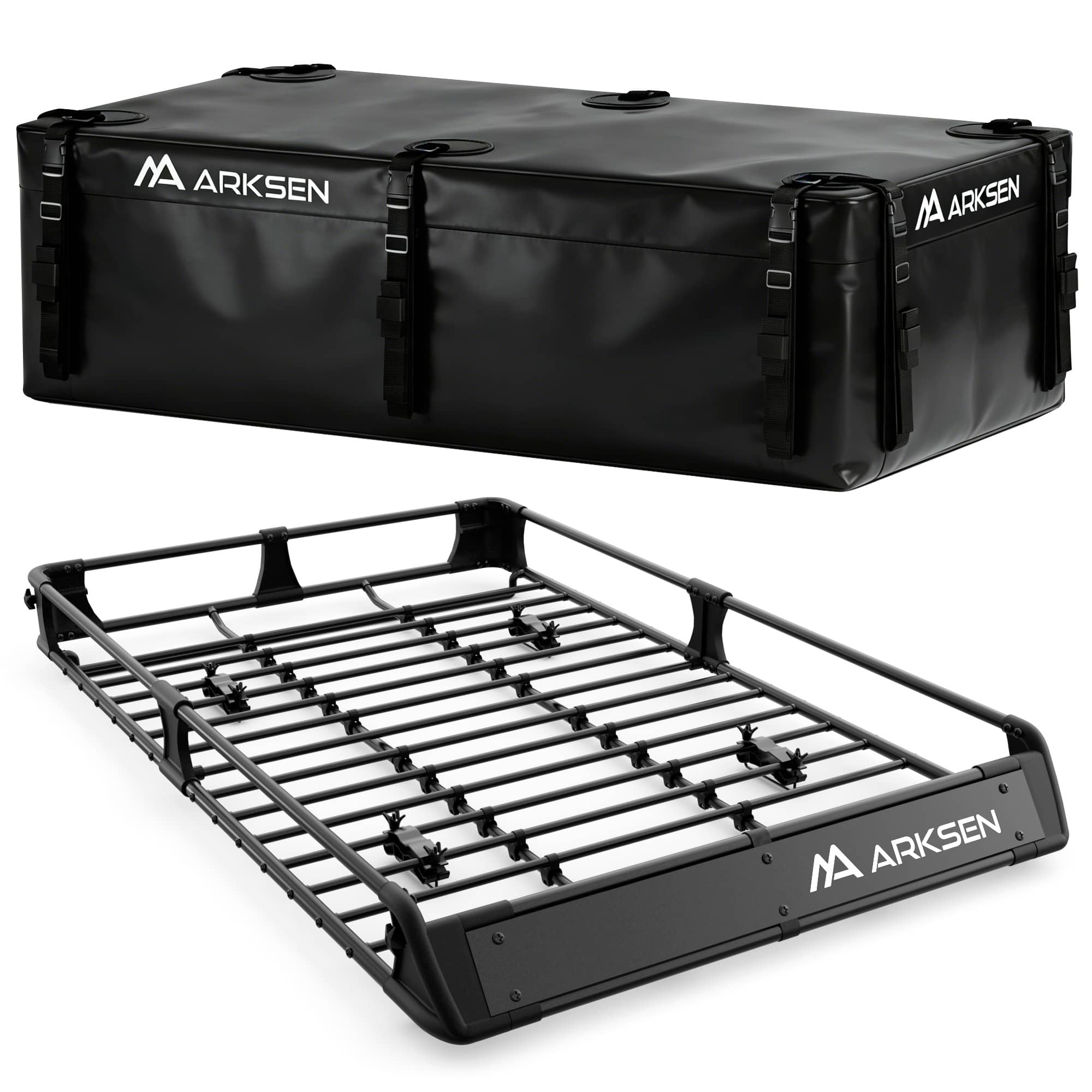  64 Inches Universal Roof Rack with with 500D PVC Waterproof Cargo Bag