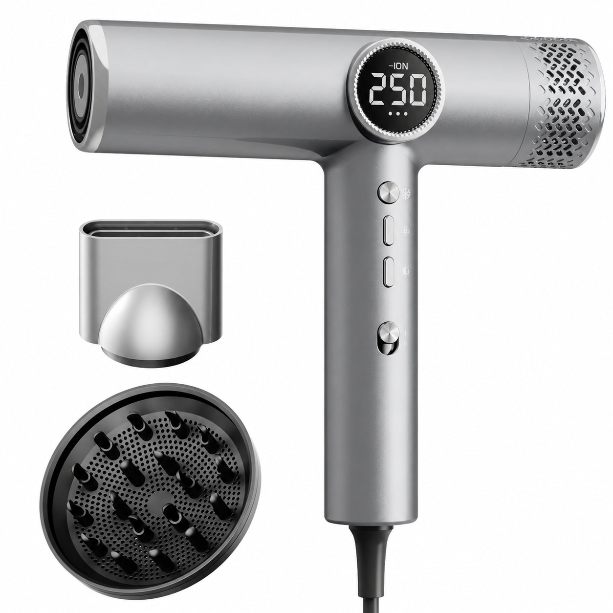 Vrbgify  High Speed Ionic Hair Dryer with Diffuser 160000 RPM Brushless Motor Fast Drying Lightweight Low Noise Salon Quality Powerful Negative