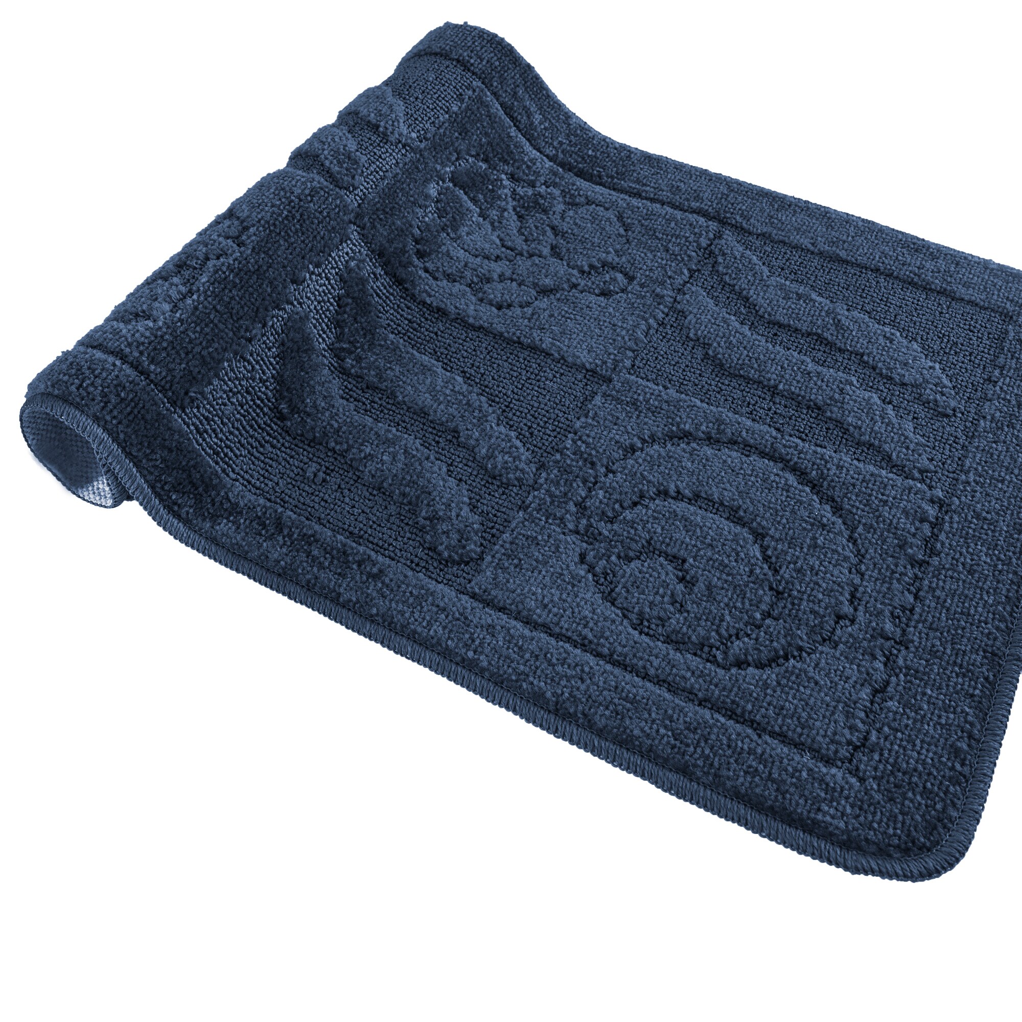 Navy blue bath discount towels and rugs