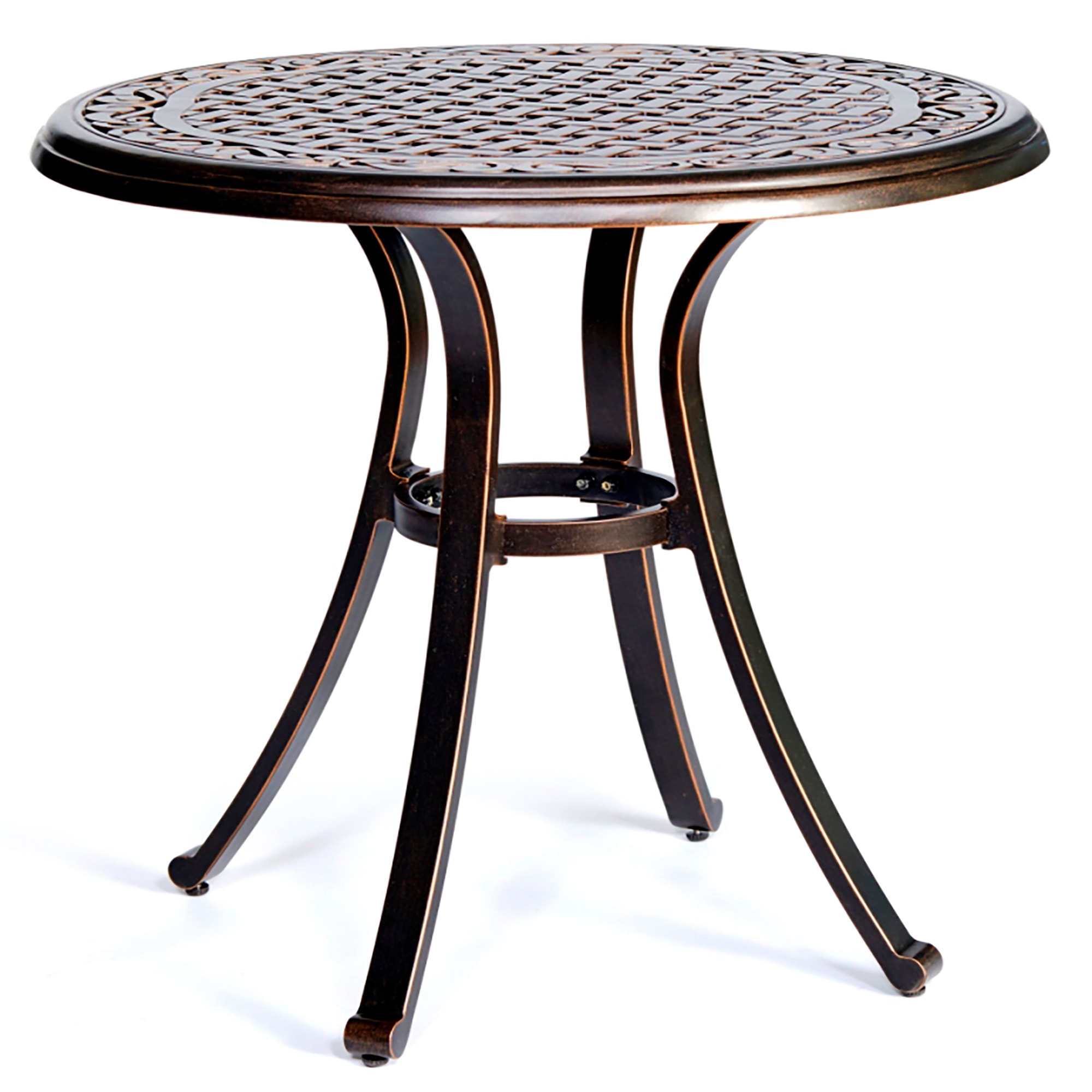 CASAINC CA-ORABQ109 Round Alum Casting Bistro Table Round Outdoor Bistro 27.99-in W x 28-in L