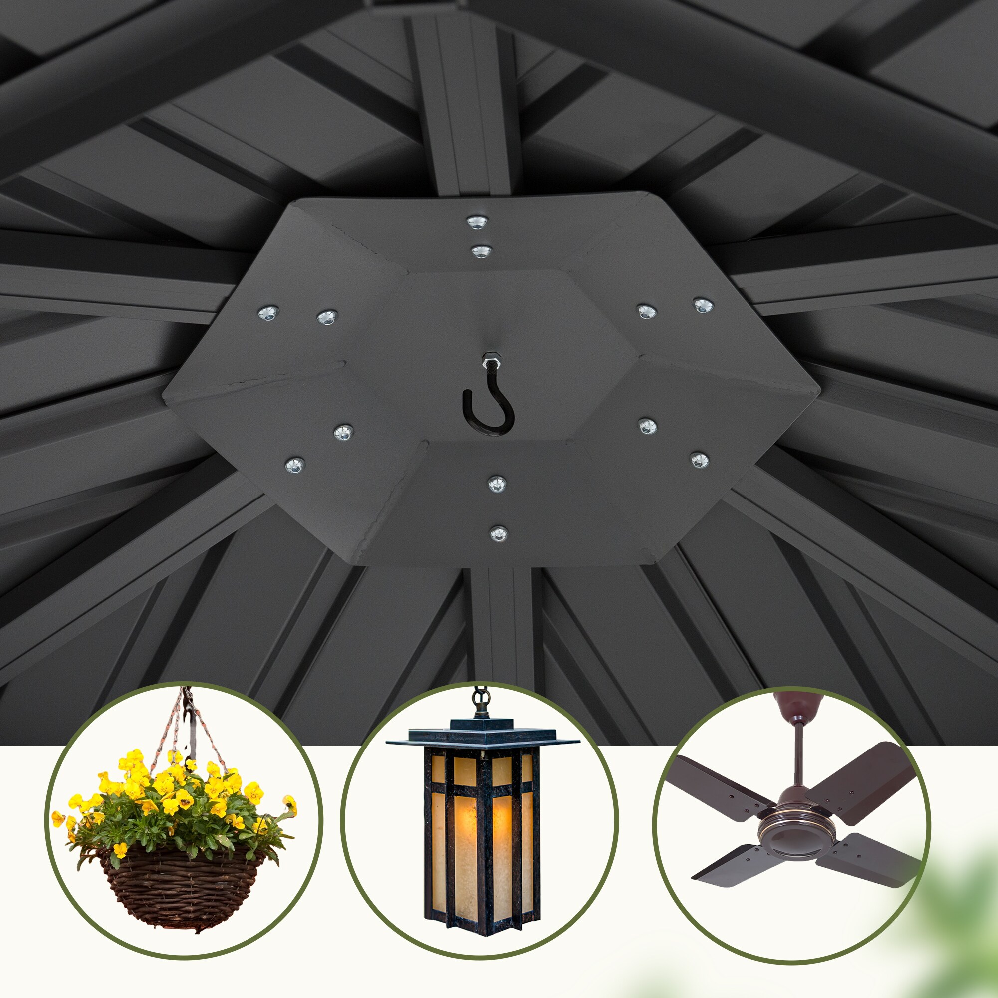  EL-ZPSLT-1315-H-WL3 Wood-Resin-Gazebos - View #6