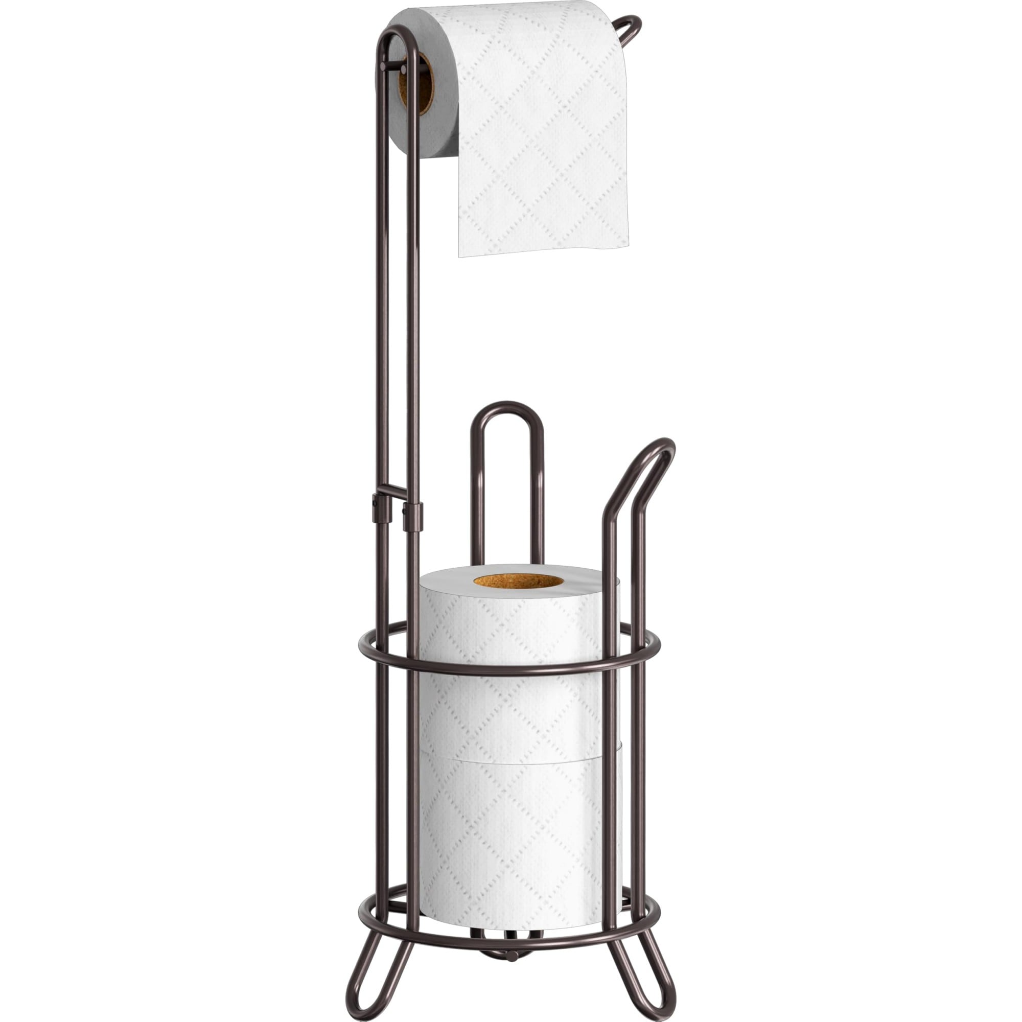Wudkey Simple Houseware Bathroom Toilet Tissue Paper Roll Storage Holder Stand Brown