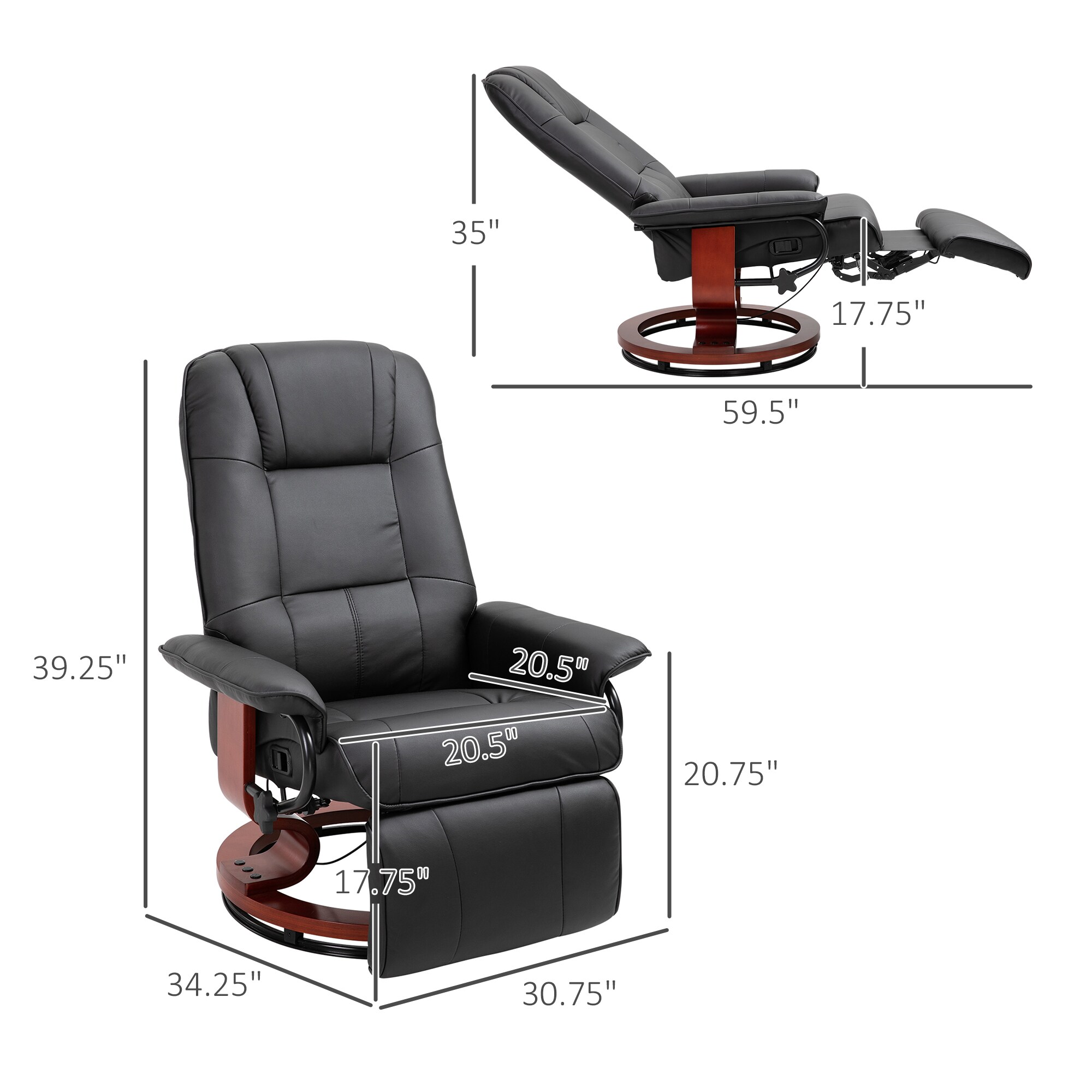 HomCom 833-621V01 recliners - View #3