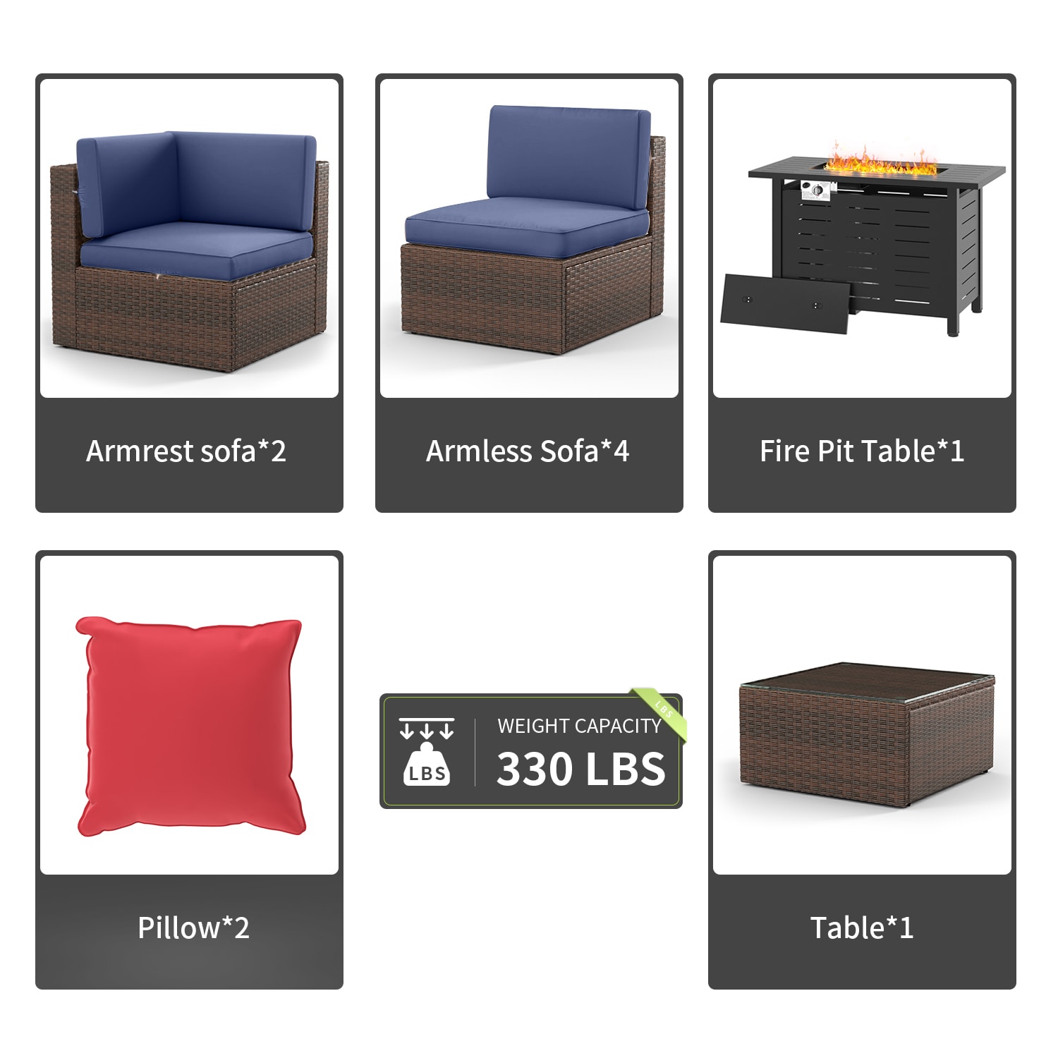 Bapipro BP3508U20 Patio-Conversation-Sets - View #6